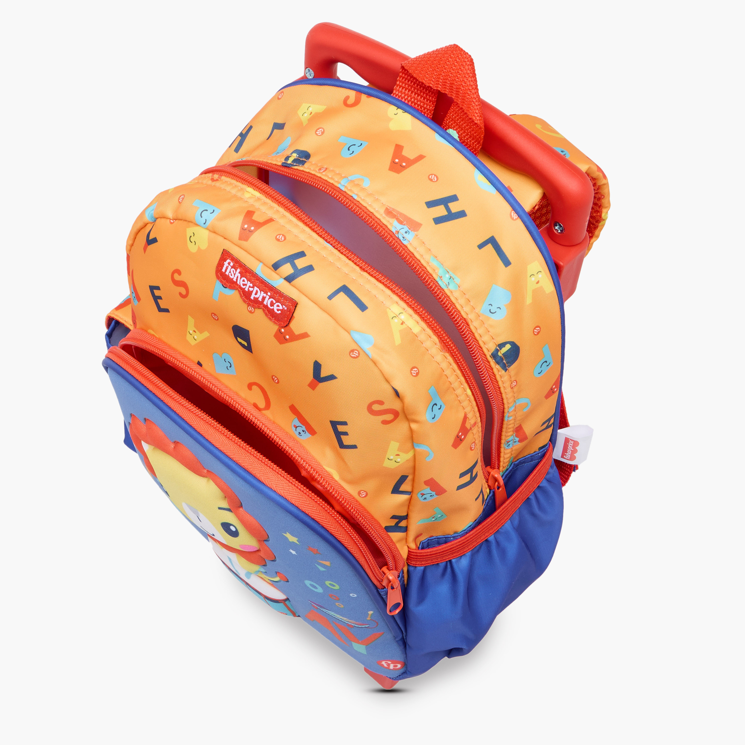 شنطة ظهر ترولي بطبعات بمقبض قابل للسحب وسحاب إغلاق من فيشر-برايس - 12 بوصة-school-bagsandbackpacks-trolleybags-image-14