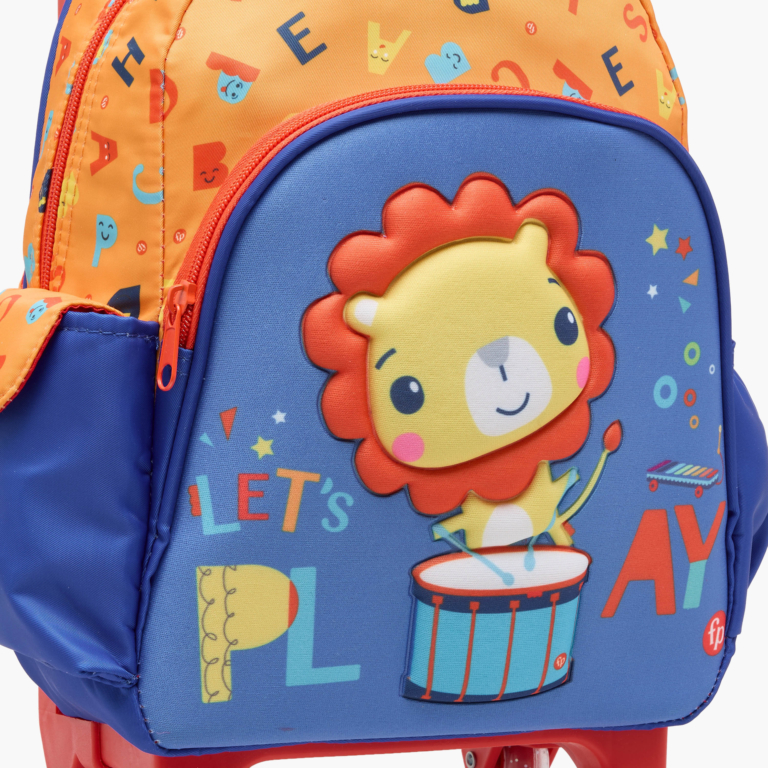 شنطة ظهر ترولي بطبعات بمقبض قابل للسحب وسحاب إغلاق من فيشر-برايس - 12 بوصة-school-bagsandbackpacks-trolleybags-image-8