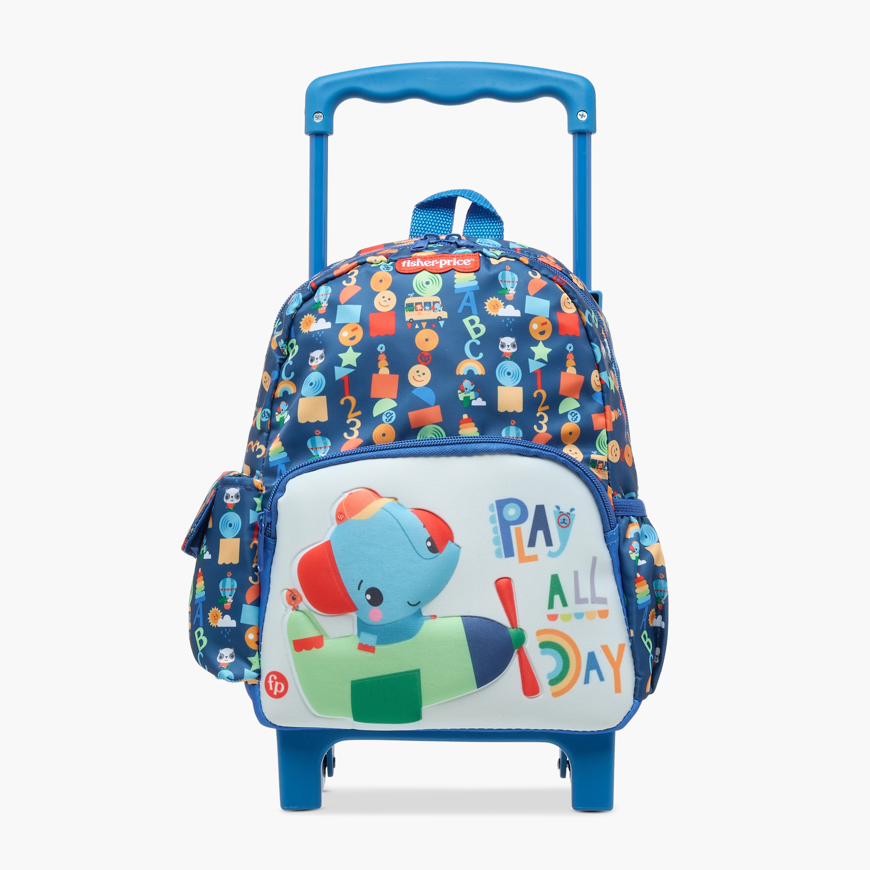 شنطة ظهر ترولي بطبعات ومقبض قابل للسحب وسحاب إغلاق من فيشر-برايس - 12 بوصة-school-bagsandbackpacks-trolleybags-image-1