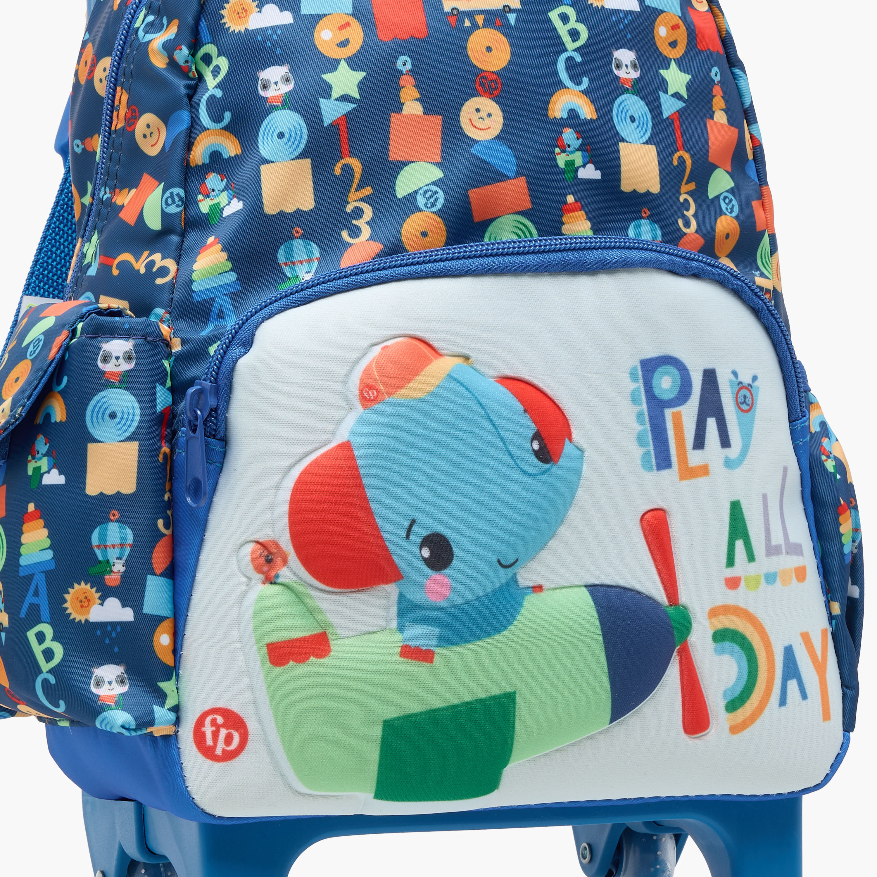 شنطة ظهر ترولي بطبعات ومقبض قابل للسحب وسحاب إغلاق من فيشر-برايس - 12 بوصة-school-bagsandbackpacks-trolleybags-image-9