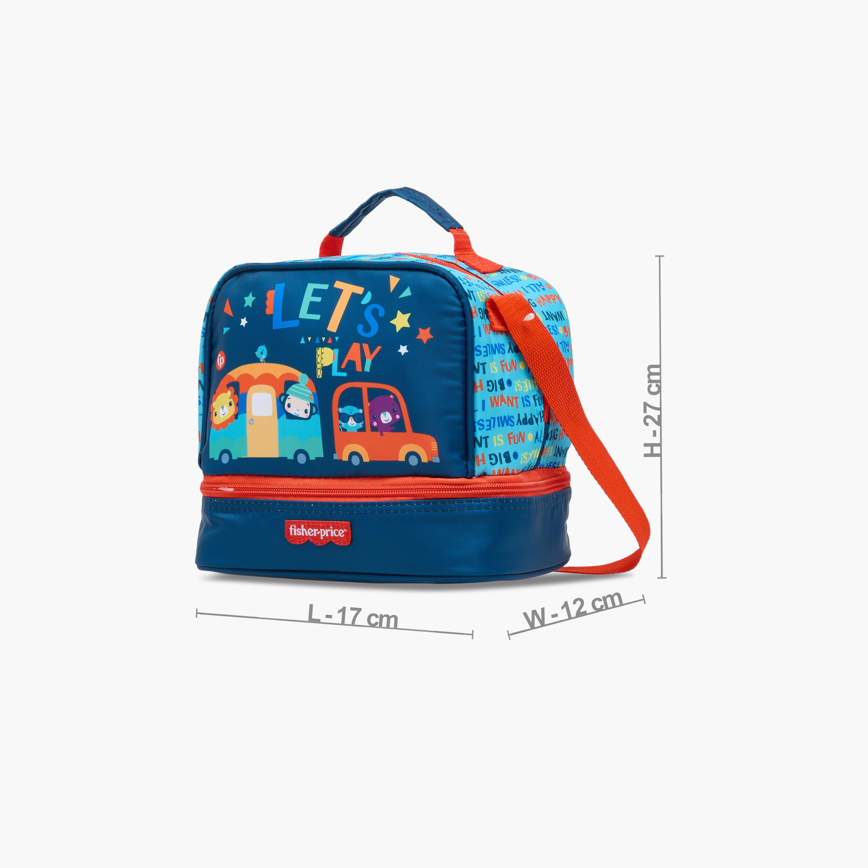 Fisher-Price Printed Lunch Bag with Adjustable Strap and Zip Closure-school-lunchessentials-lunchbags-image-2