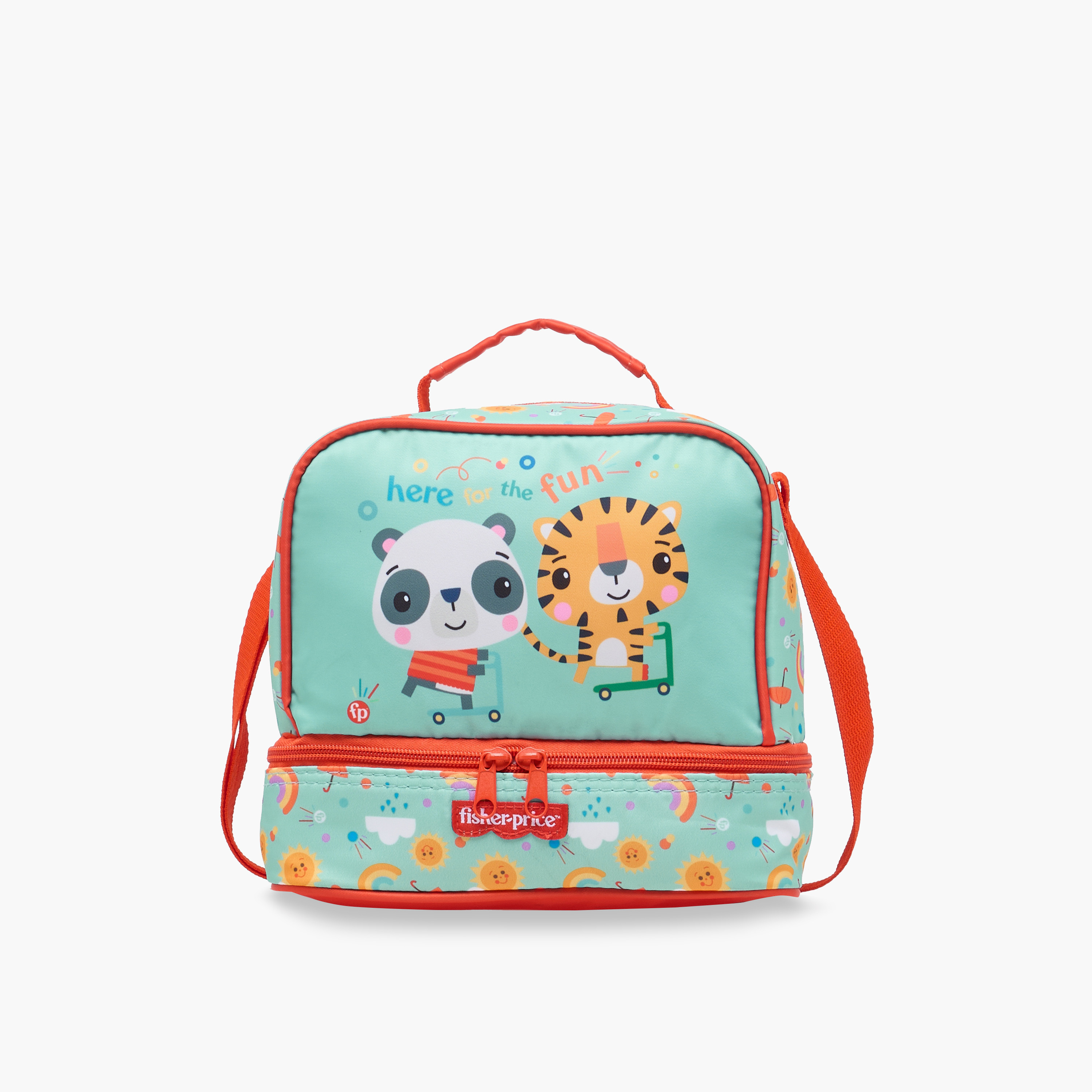 Fisher-Price Printed Lunch Bag with Adjustable Strap and Zip Closure-school-lunchessentials-lunchbags-image-1