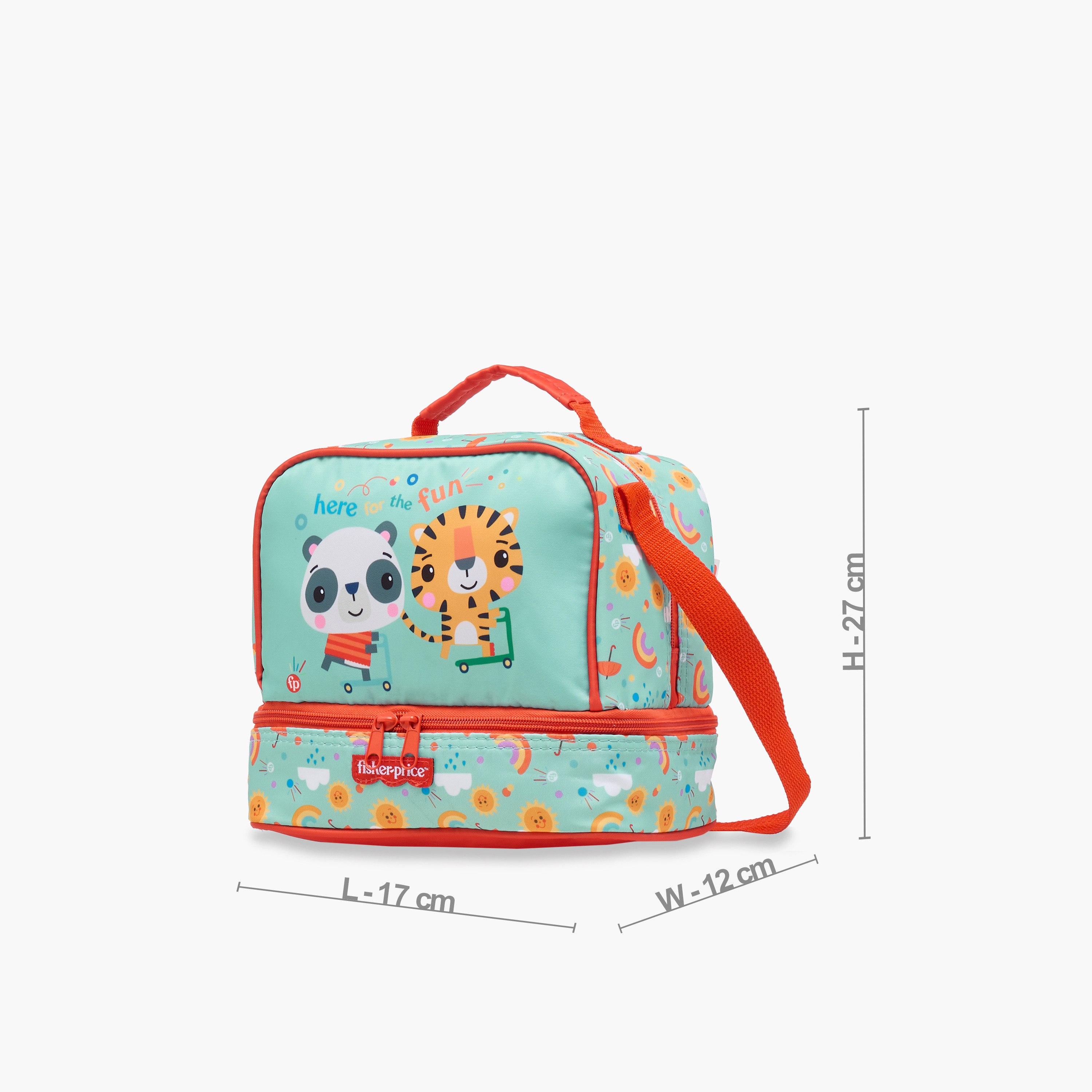 Fisher-Price Printed Lunch Bag with Adjustable Strap and Zip Closure-school-lunchessentials-lunchbags-image-2