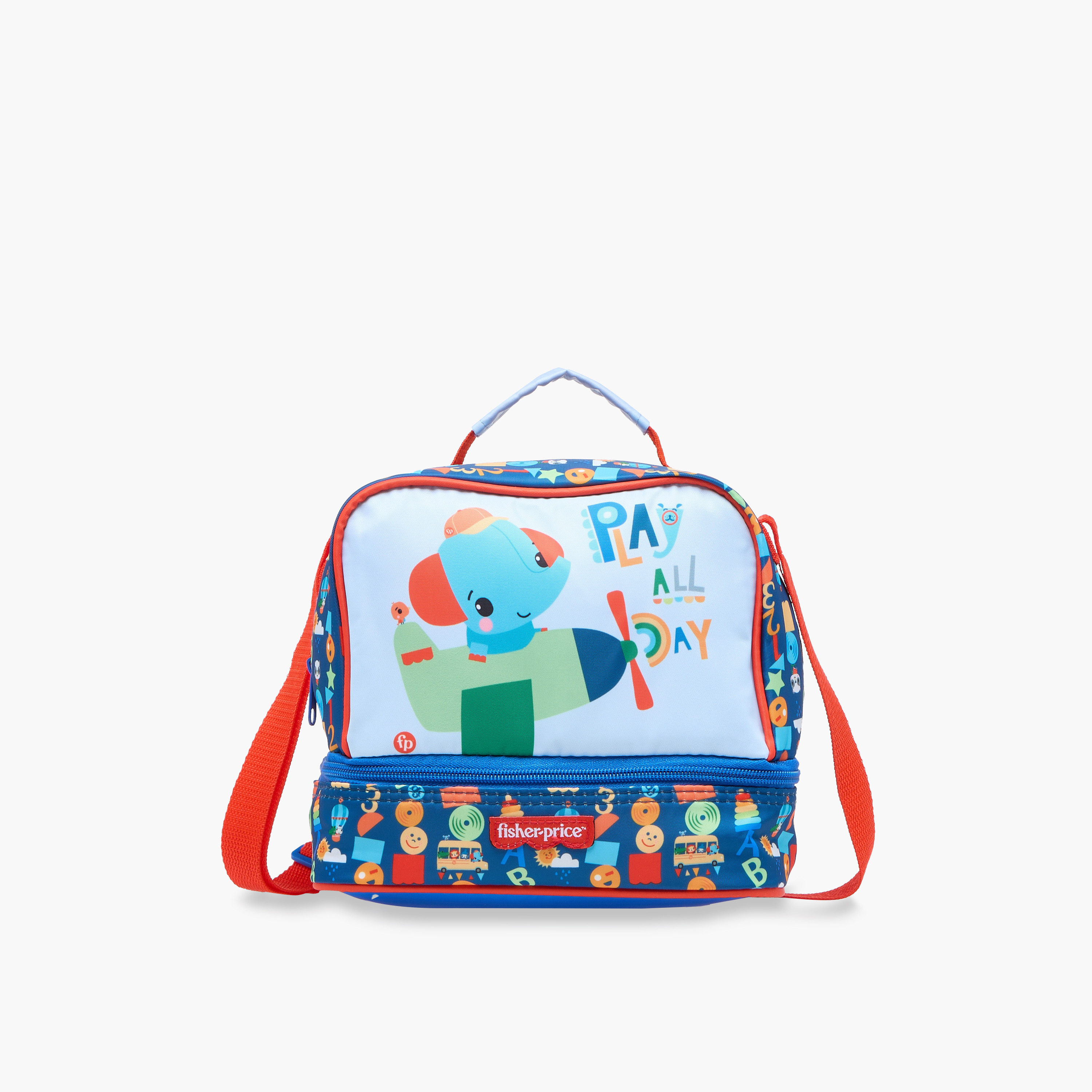 Fisher-Price Printed Lunch Bag with Adjustable Strap and Zip Closure-school-lunchessentials-lunchbags-image-1