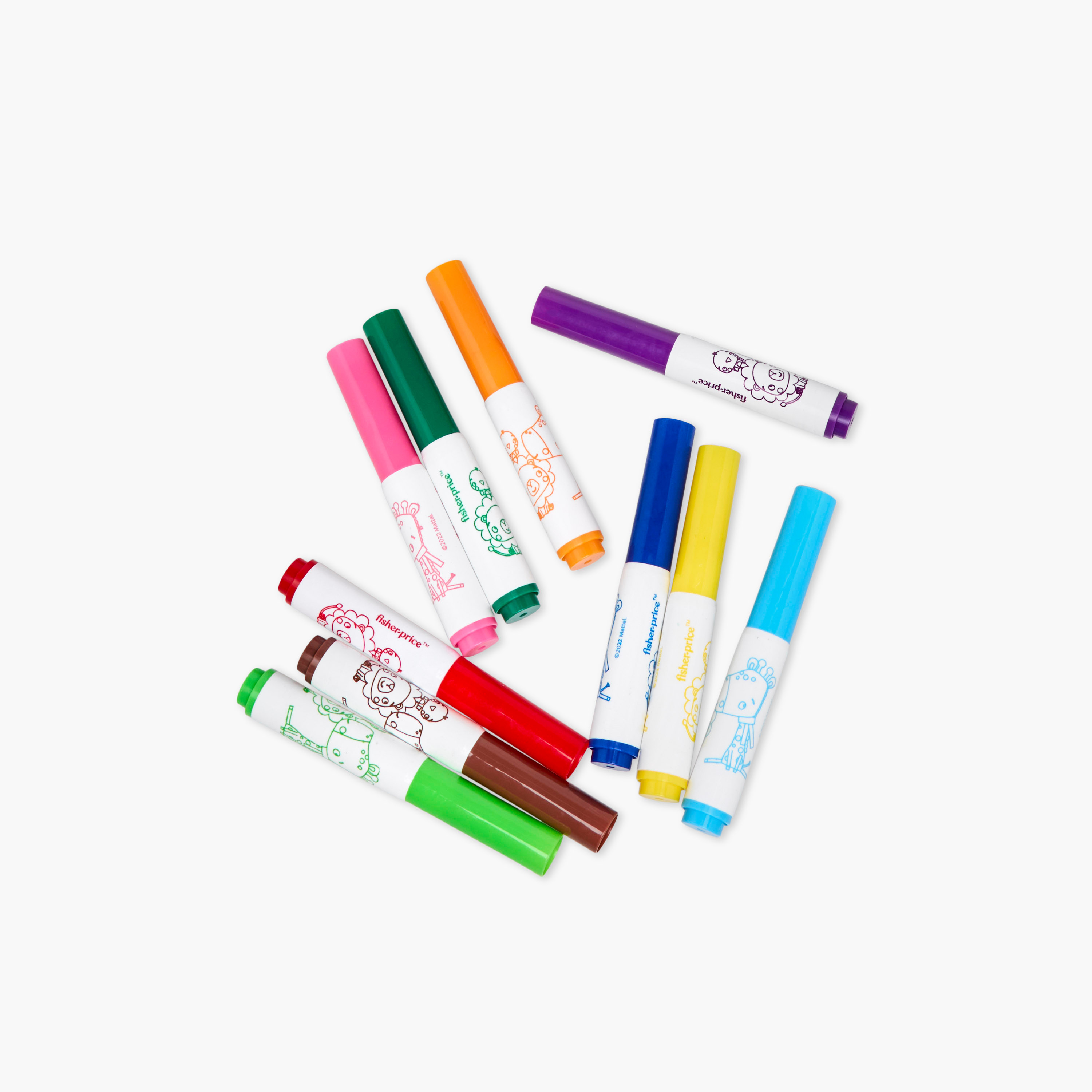 Fisher-Price 12-Piece Baby Round Tip Colour Marker Set-school-stationery-accessories-image-2
