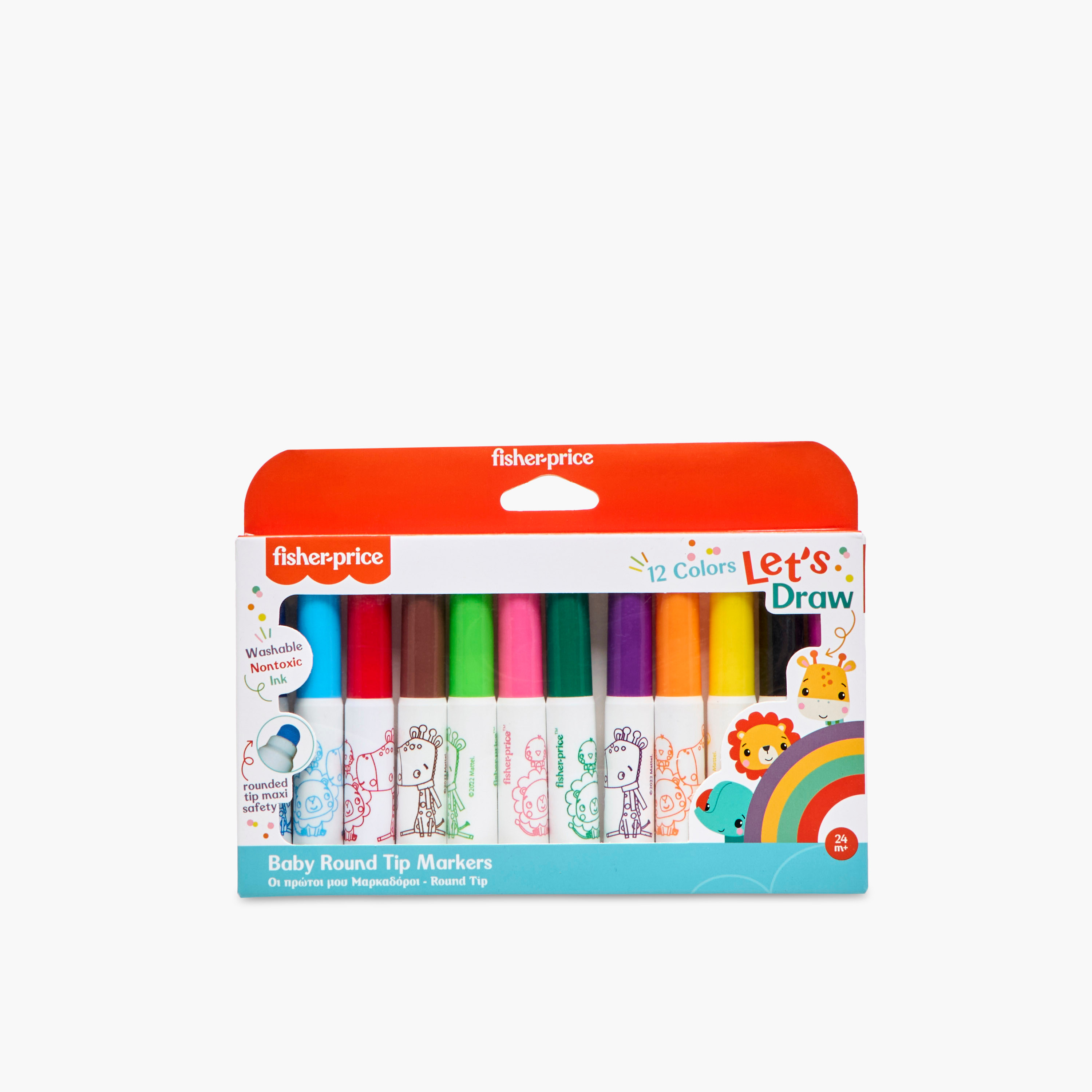 Fisher-Price 12-Piece Baby Round Tip Colour Marker Set-school-stationery-accessories-image-5