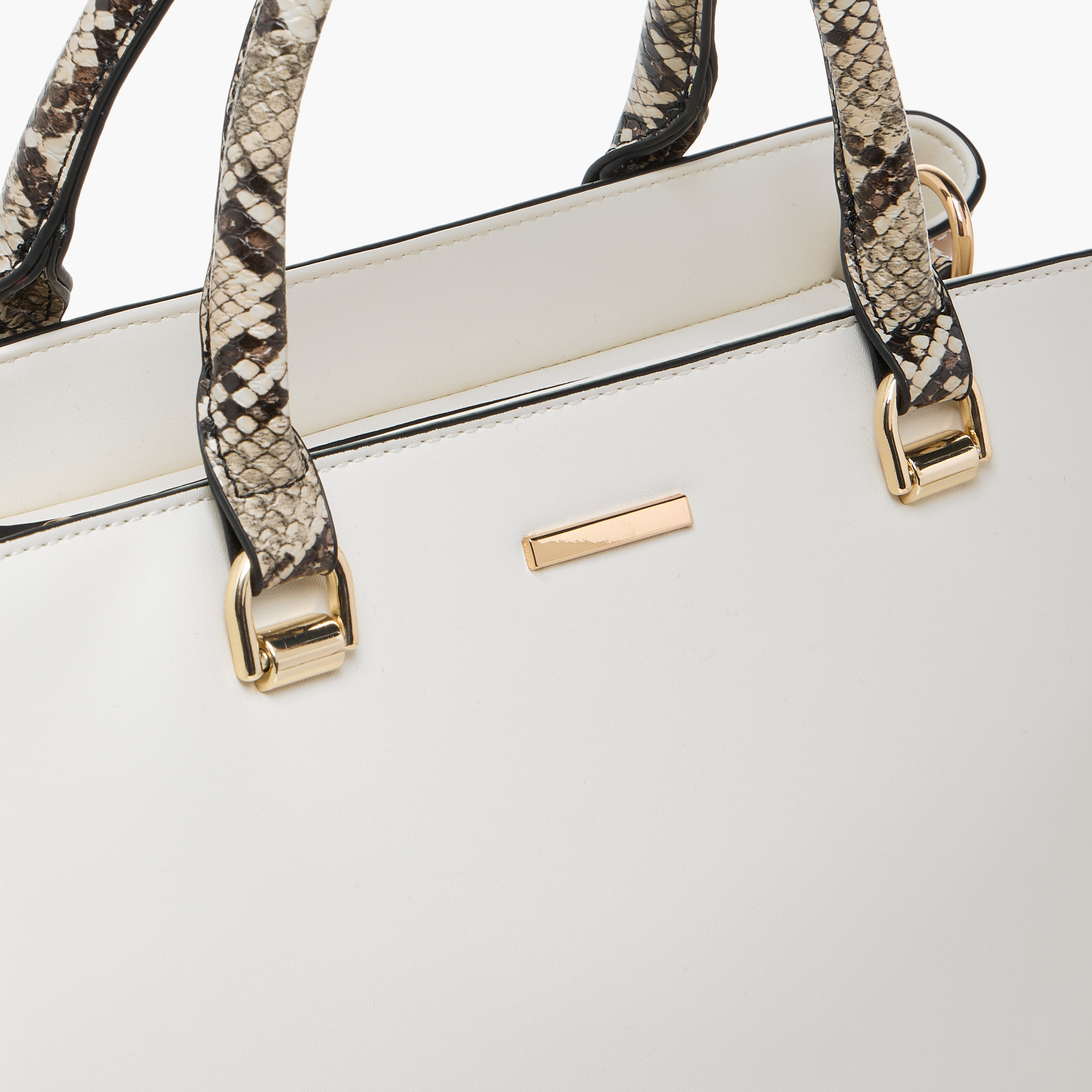 Sasha Solid Tote Bag with Detachable Strap and Zip Closure-women-bagsandwallets-handbags-image-5