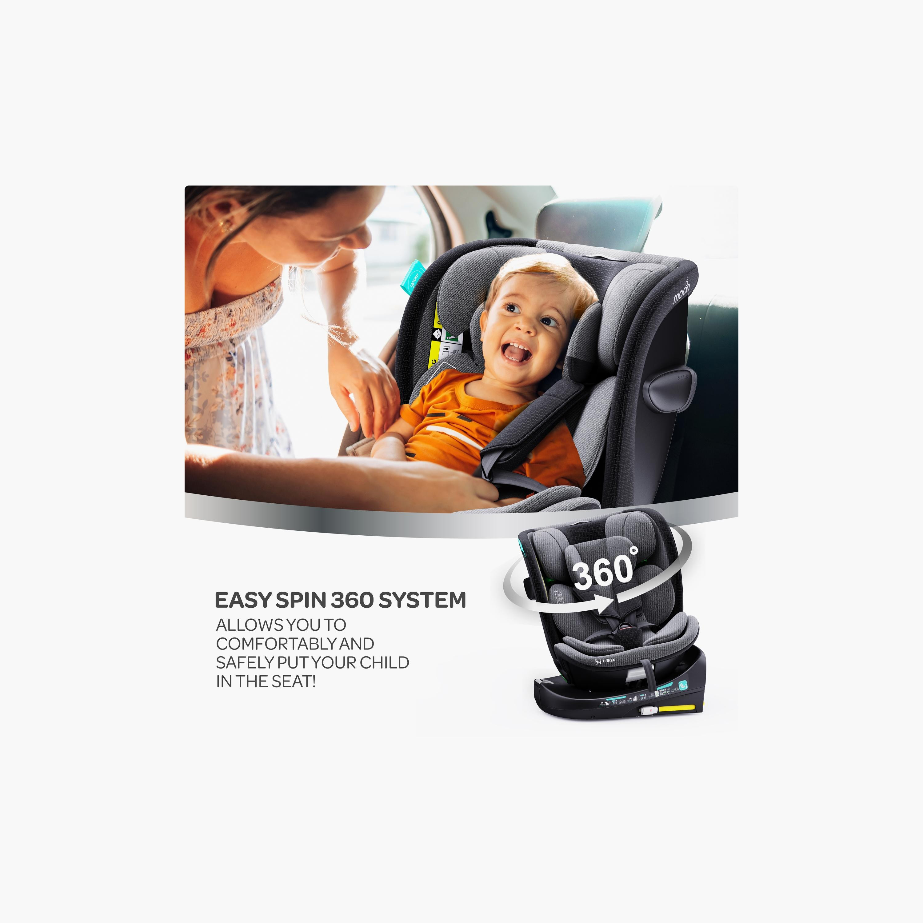 Moon Gyro Pro i-Size 360° Rotating Car Seat with ISOFIX - 0 Months to 12 Year-baby-gear-carseats-image-10