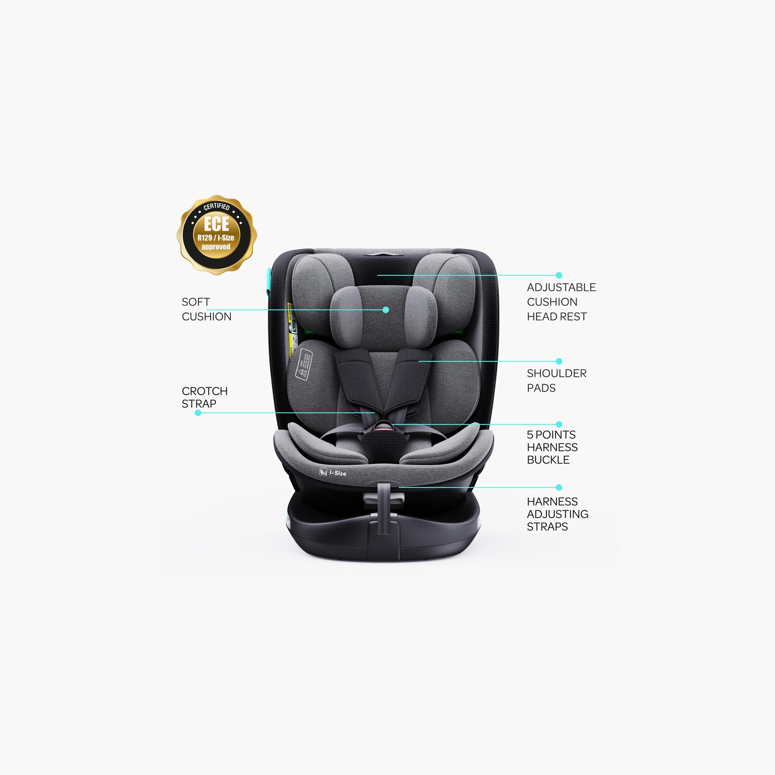 Moon Gyro Pro i-Size 360° Rotating Car Seat with ISOFIX - 0 Months to 12 Year-baby-gear-carseats-image-4