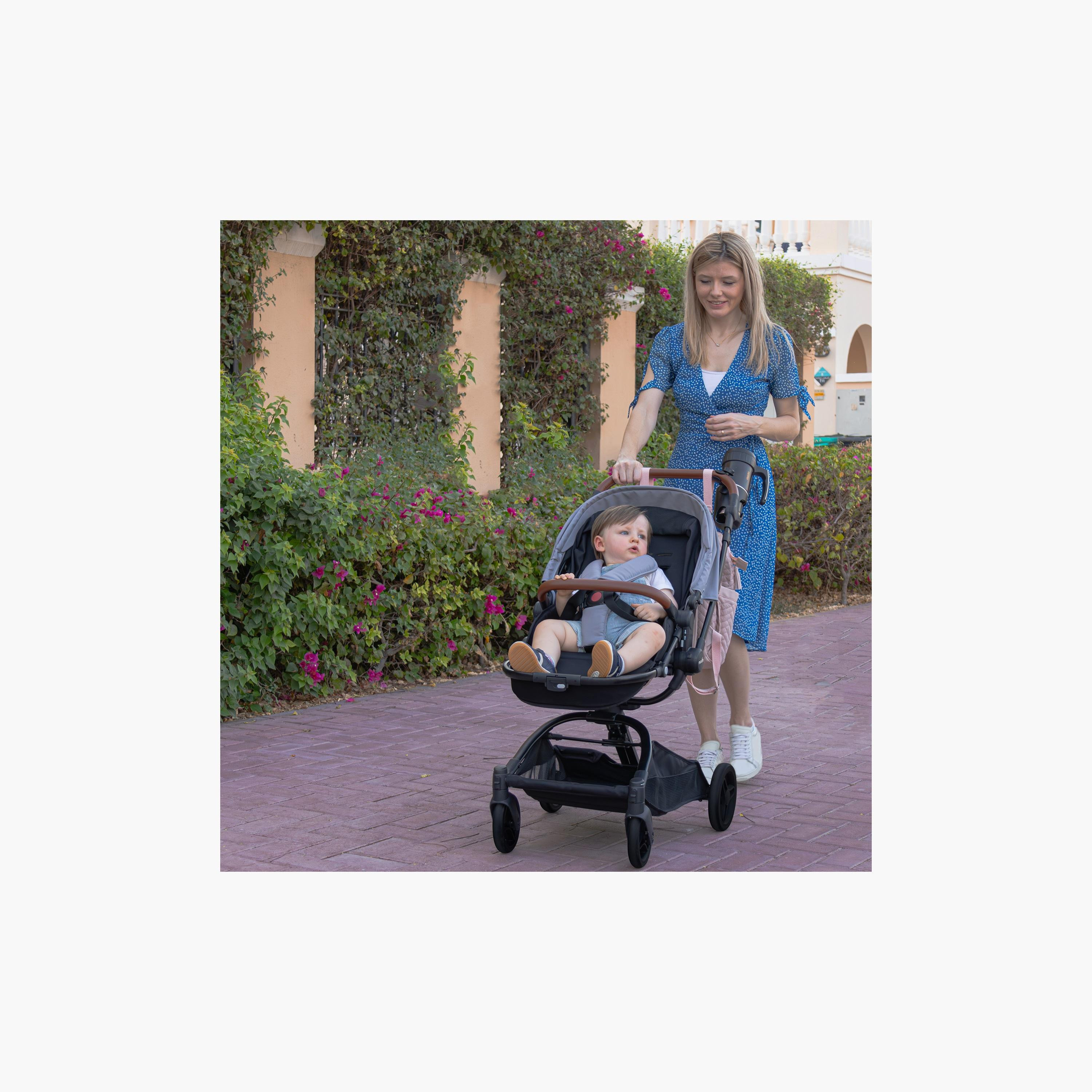 Moon Riche Advanced Baby Stroller with 360° Rotating Handle - Grey-baby-gear-strollersandprams-strollers-image-7