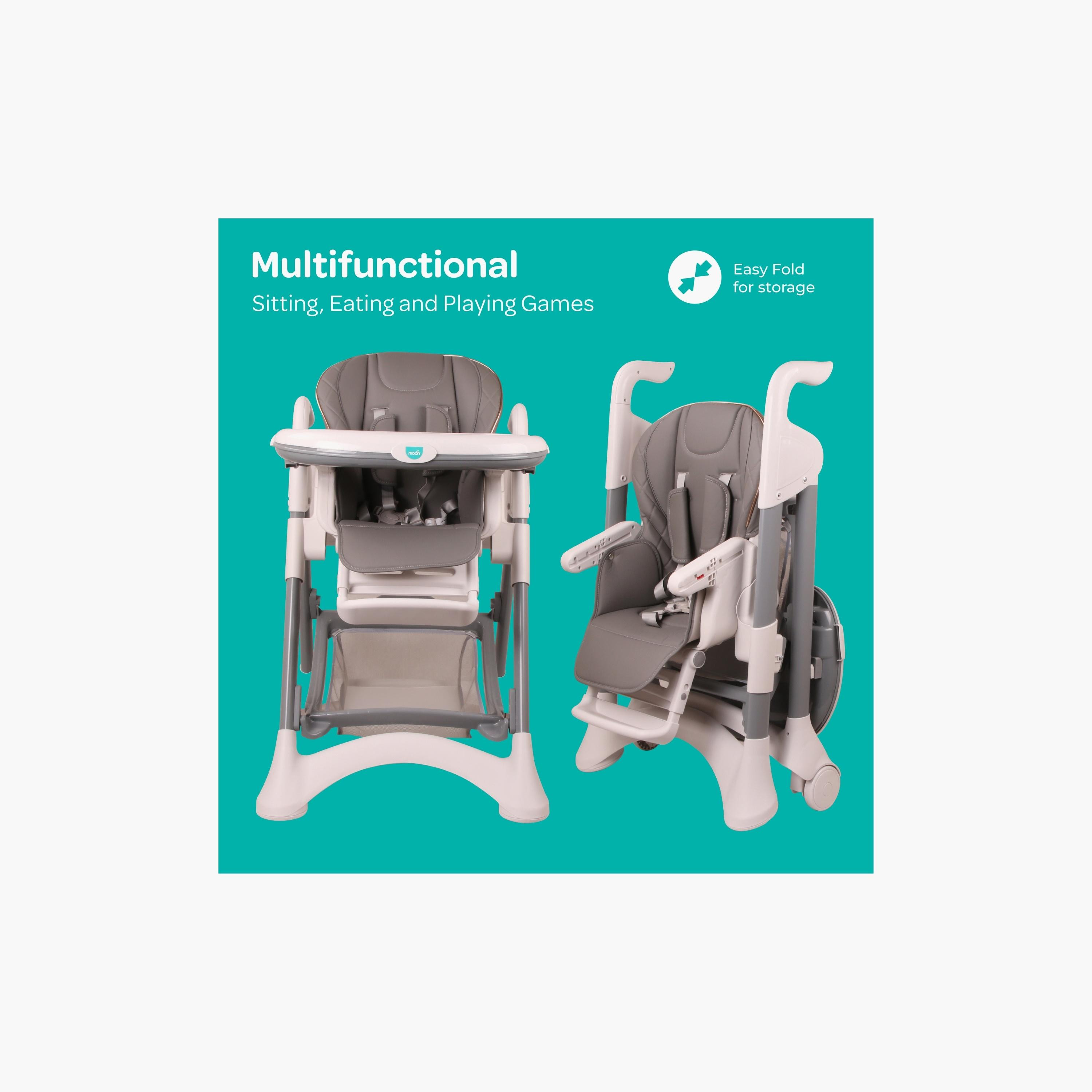 Moon Trestle Foldable Baby Feeding & Dinning High Chair-baby-feeding-highchairsandboosters-image-4