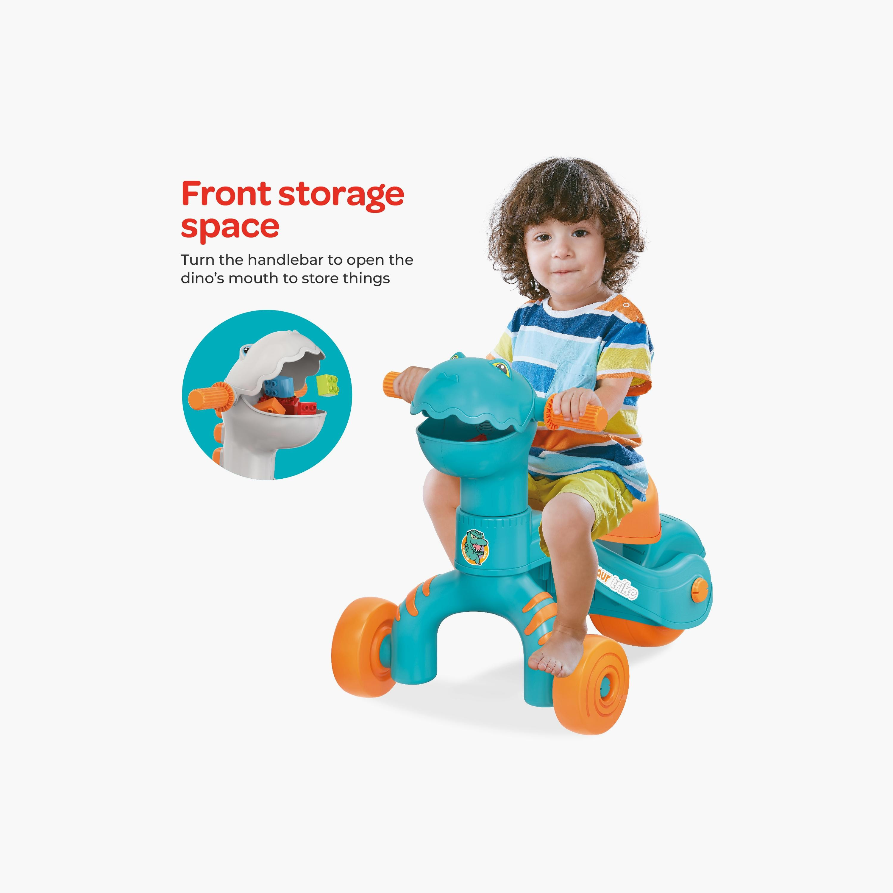 دراجة توازن للأطفال دينو ترايك مع مساحة تخزين أمامية  من مون - من عمر 12 إلى 36 شهرًا-toys-outdoor-bikesandrideons-manualrideons-image-13
