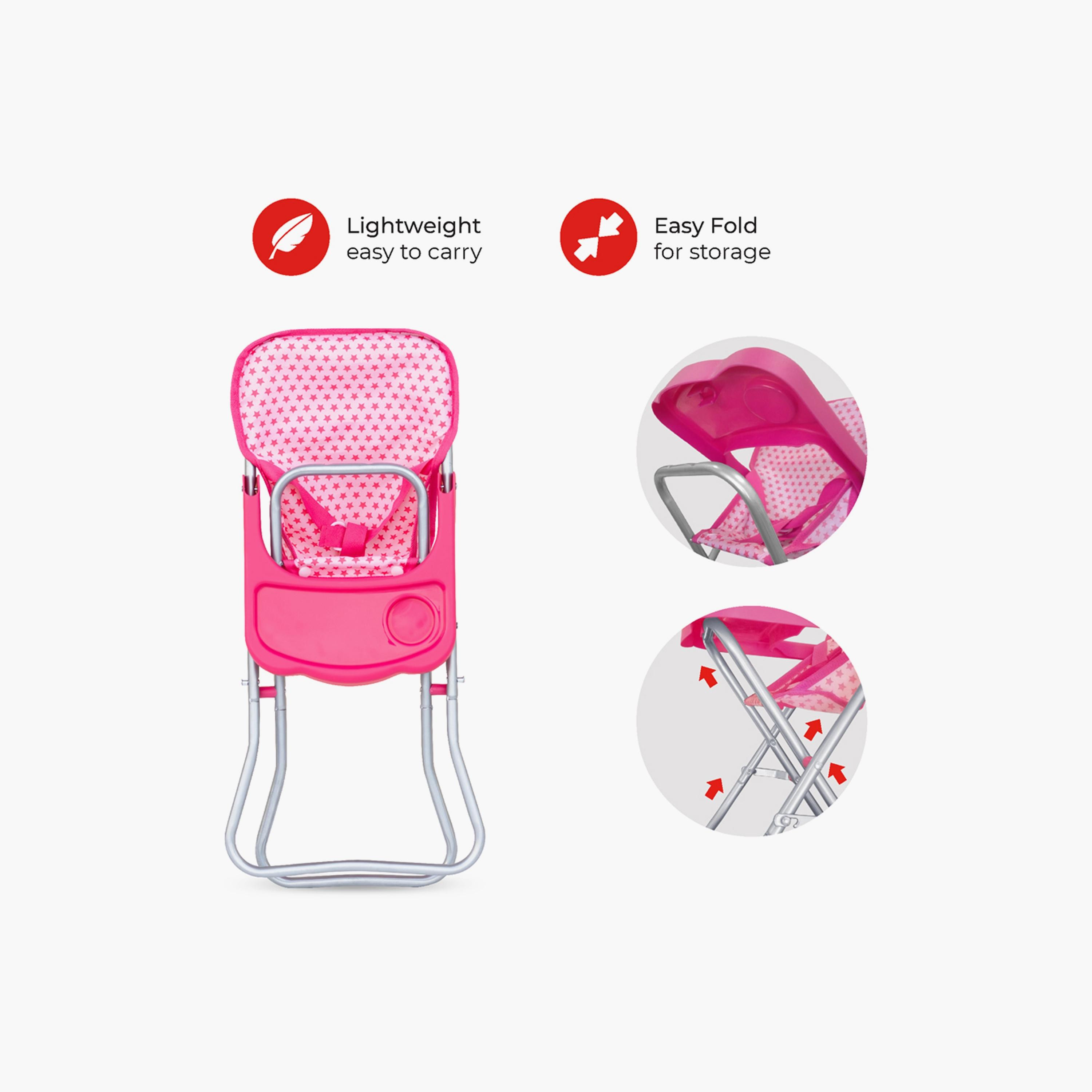 كرسي مرتفع لدمية بريتند تو بلاي من مون - وردي-toys-dollsandplaysets-dollplaysets-image-3