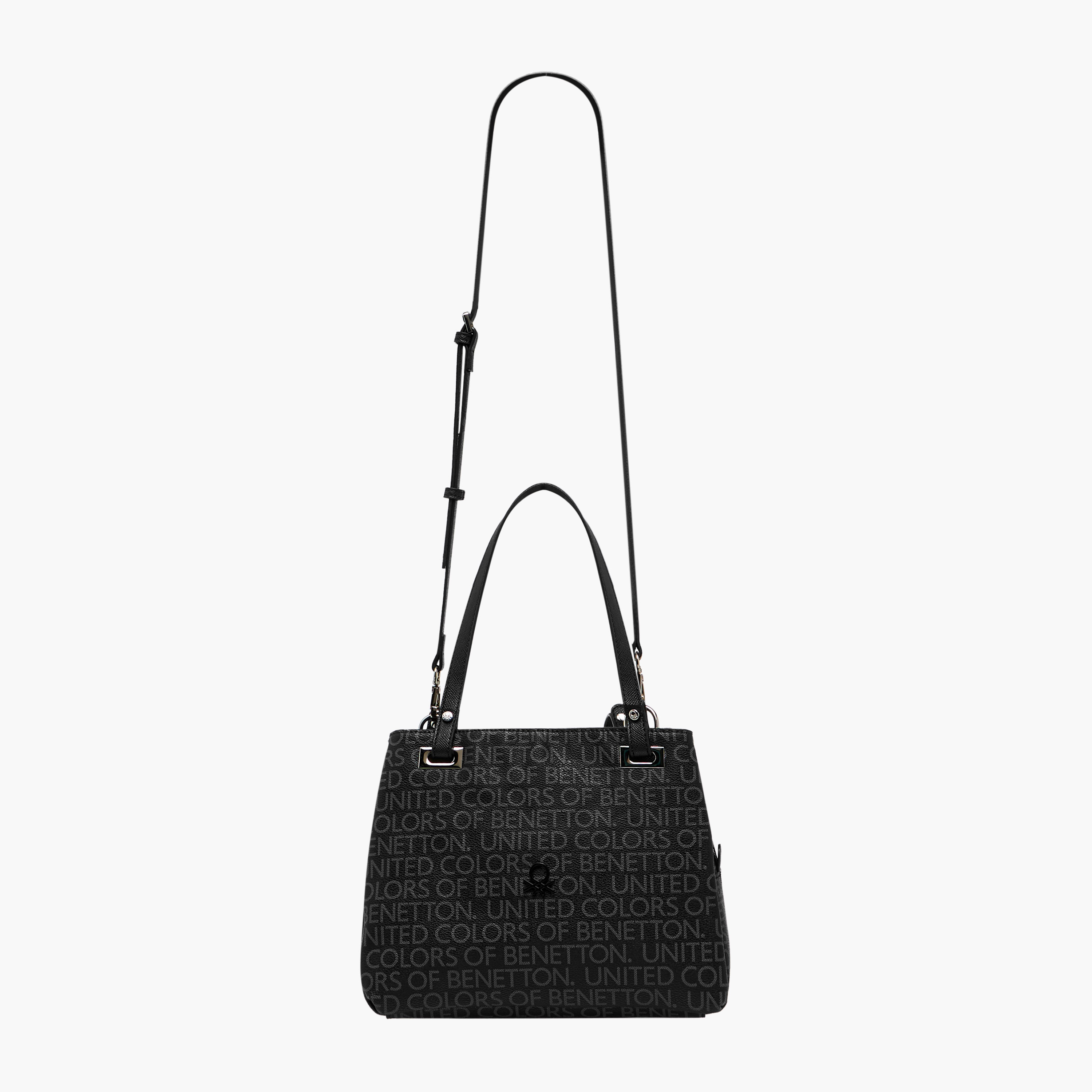 شنطة توتي بمقابض مزدوجة وطبعات مونوجرام من يونايتد كولورز أوف بينيتون-women-bagsandwallets-handbags-image-3