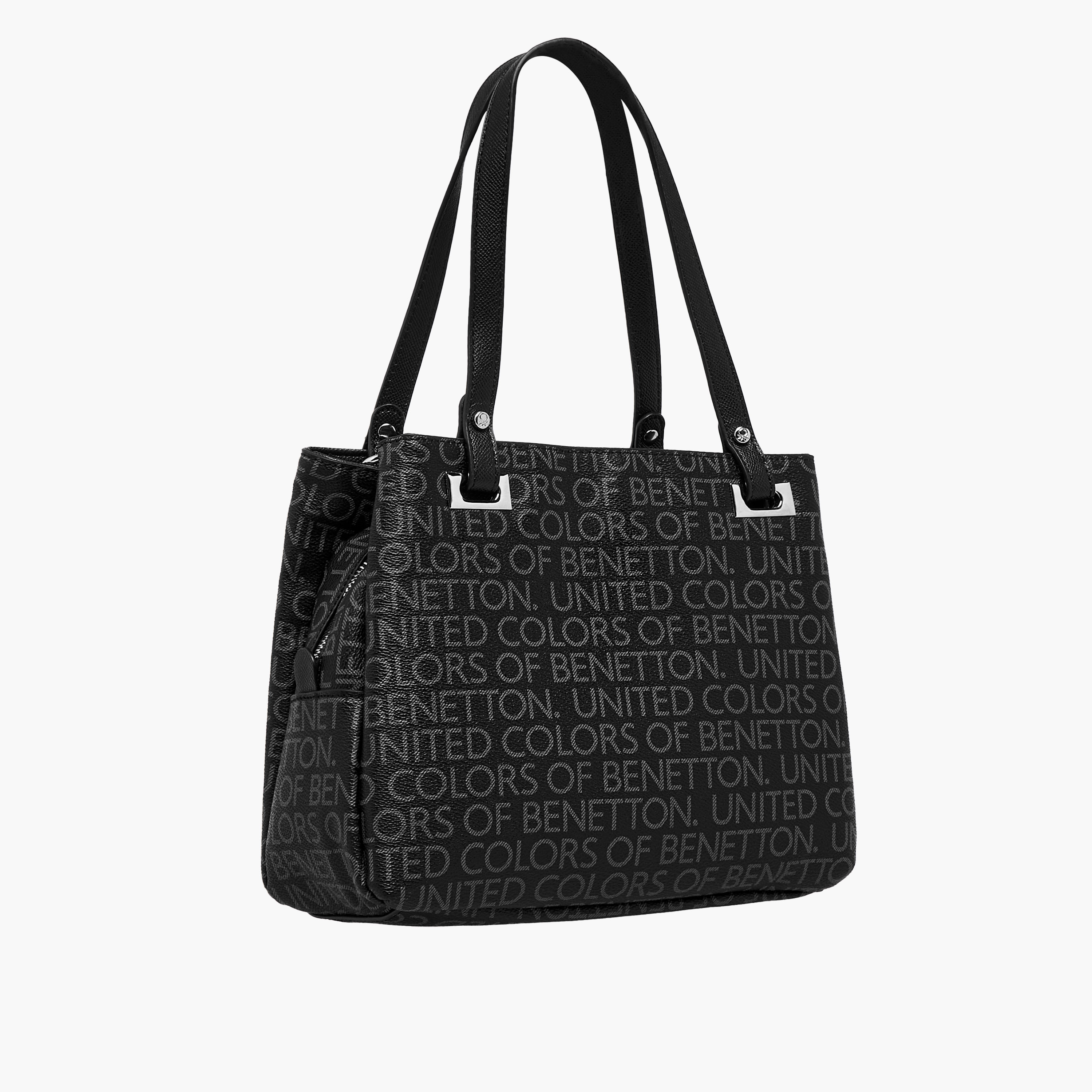 شنطة توتي بمقابض مزدوجة وطبعات مونوجرام من يونايتد كولورز أوف بينيتون-women-bagsandwallets-handbags-image-5