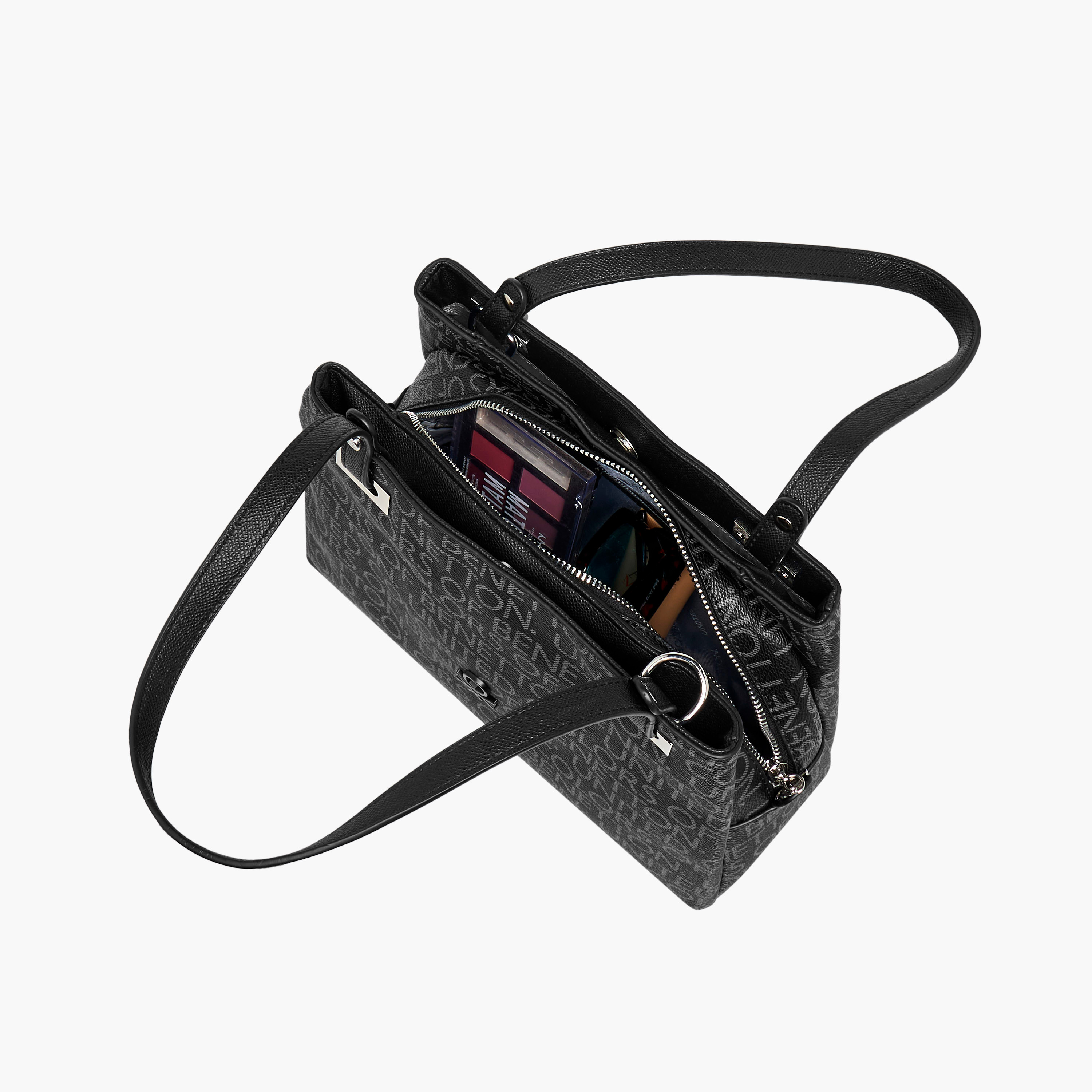 شنطة توتي بمقابض مزدوجة وطبعات مونوجرام من يونايتد كولورز أوف بينيتون-women-bagsandwallets-handbags-image-9