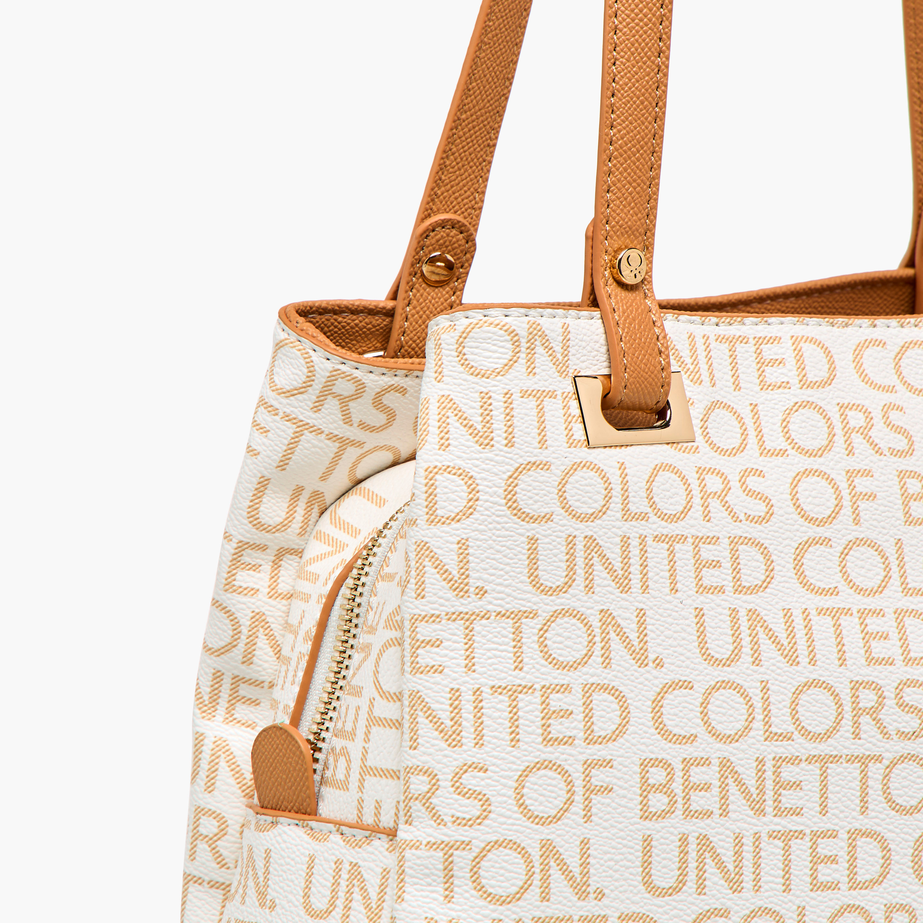 UCB Monogram Print Tote Bag with Double Handle-women-bagsandwallets-handbags-image-5