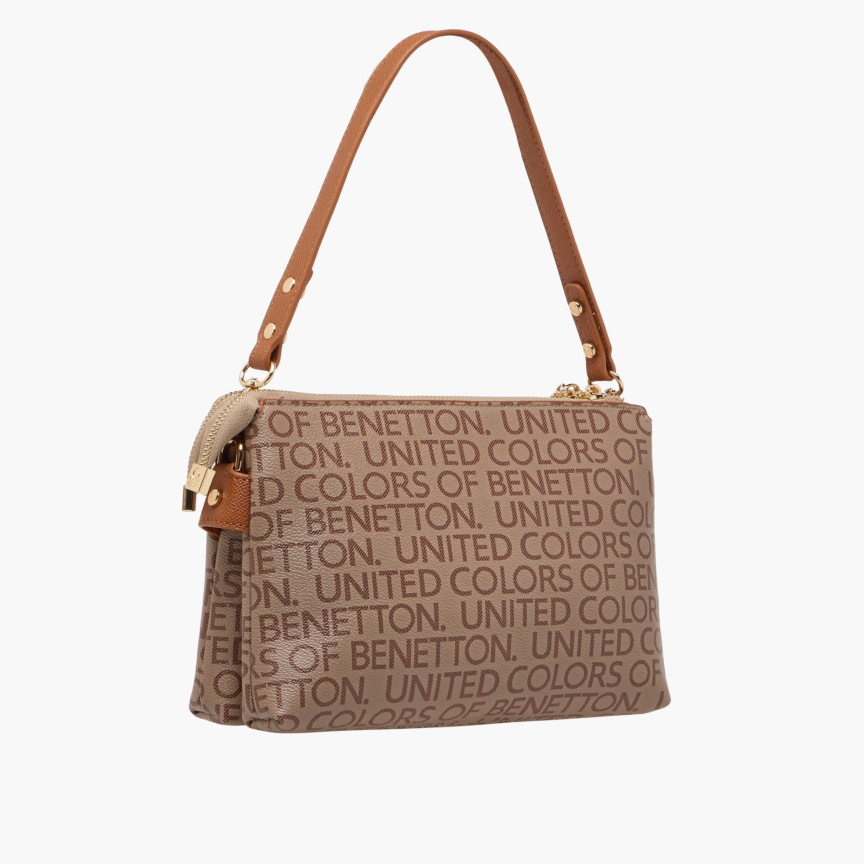 UCB Monogram Print Crossbody Bag with Detachable Strap and Zip Closure-women-bagsandwallets-handbags-image-4