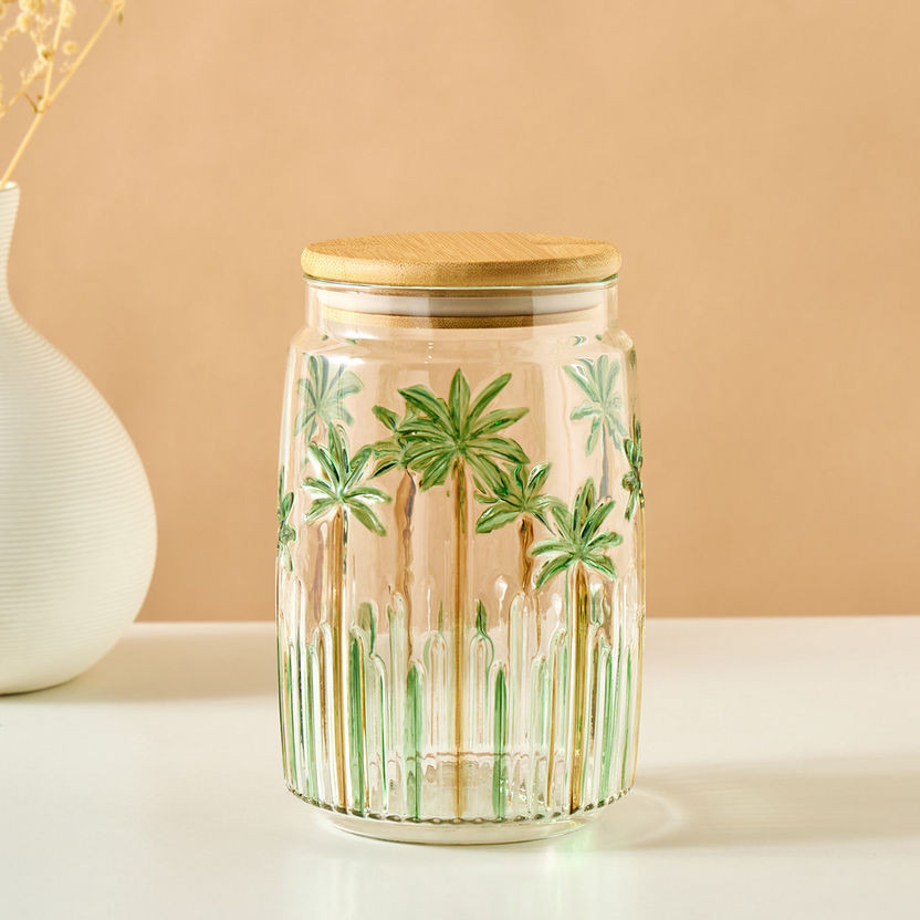علبة بنقوش شجر النخيل - 1 لتر-household-kitchen-foodstorage-containers-image-5