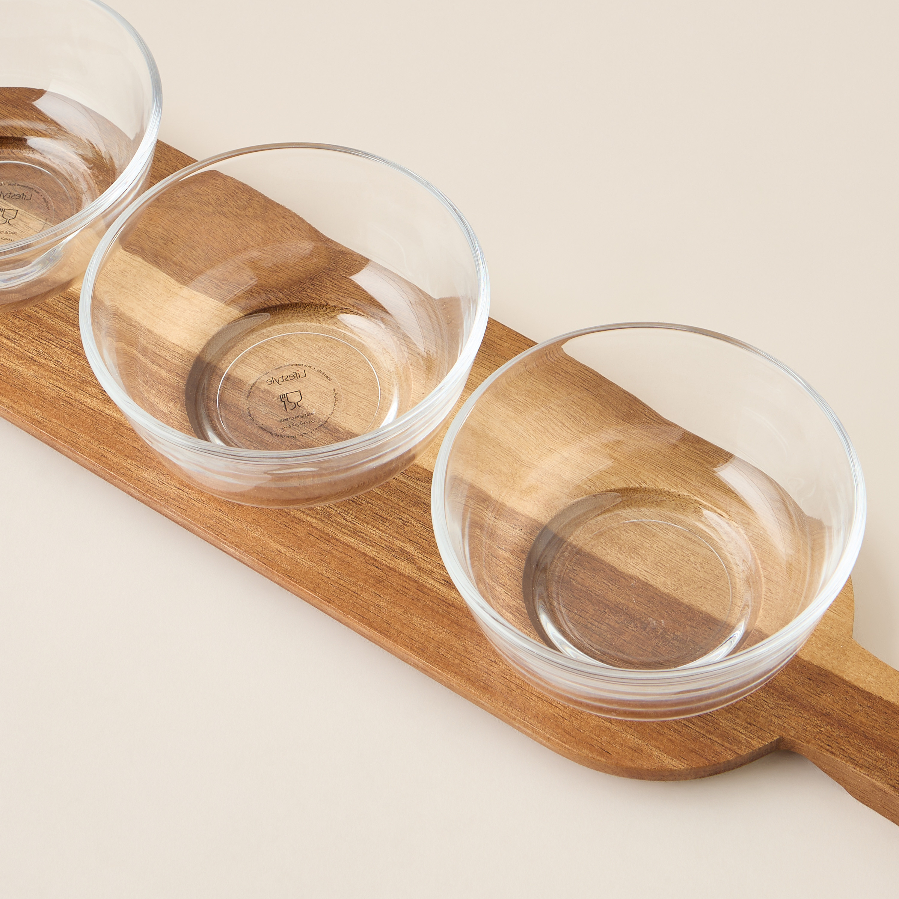 3-Piece Glass Bowl Set with Wooden Tray-household-dining-serveware-chipsanddip-image-3