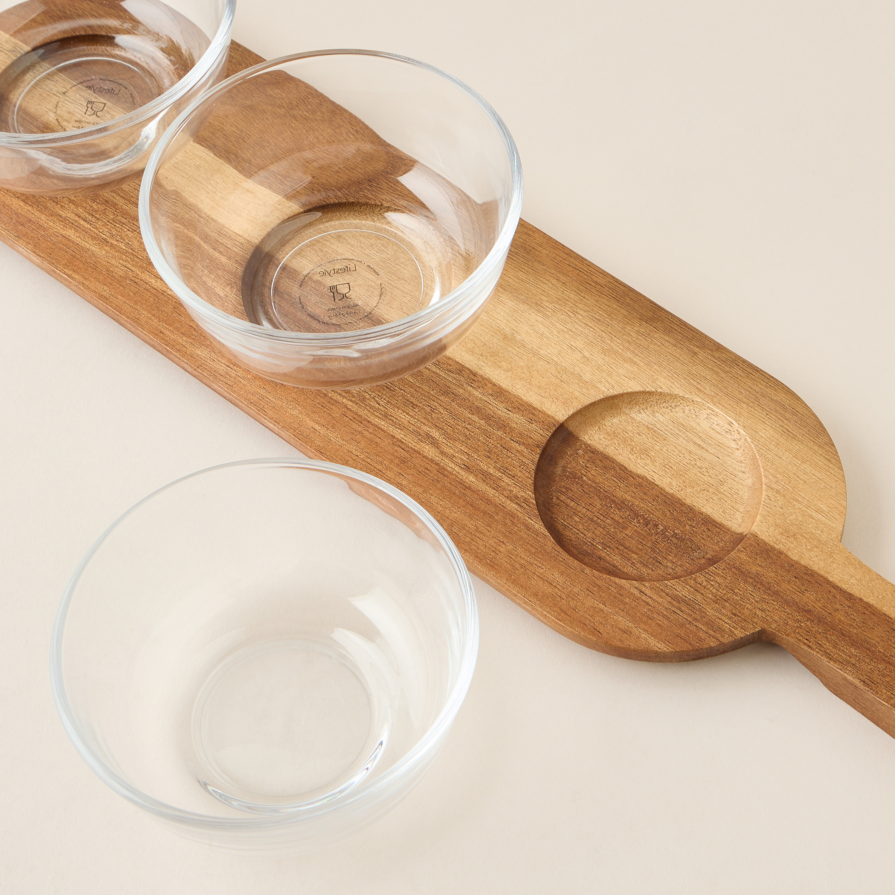 3-Piece Glass Bowl Set with Wooden Tray-household-dining-serveware-chipsanddip-image-4