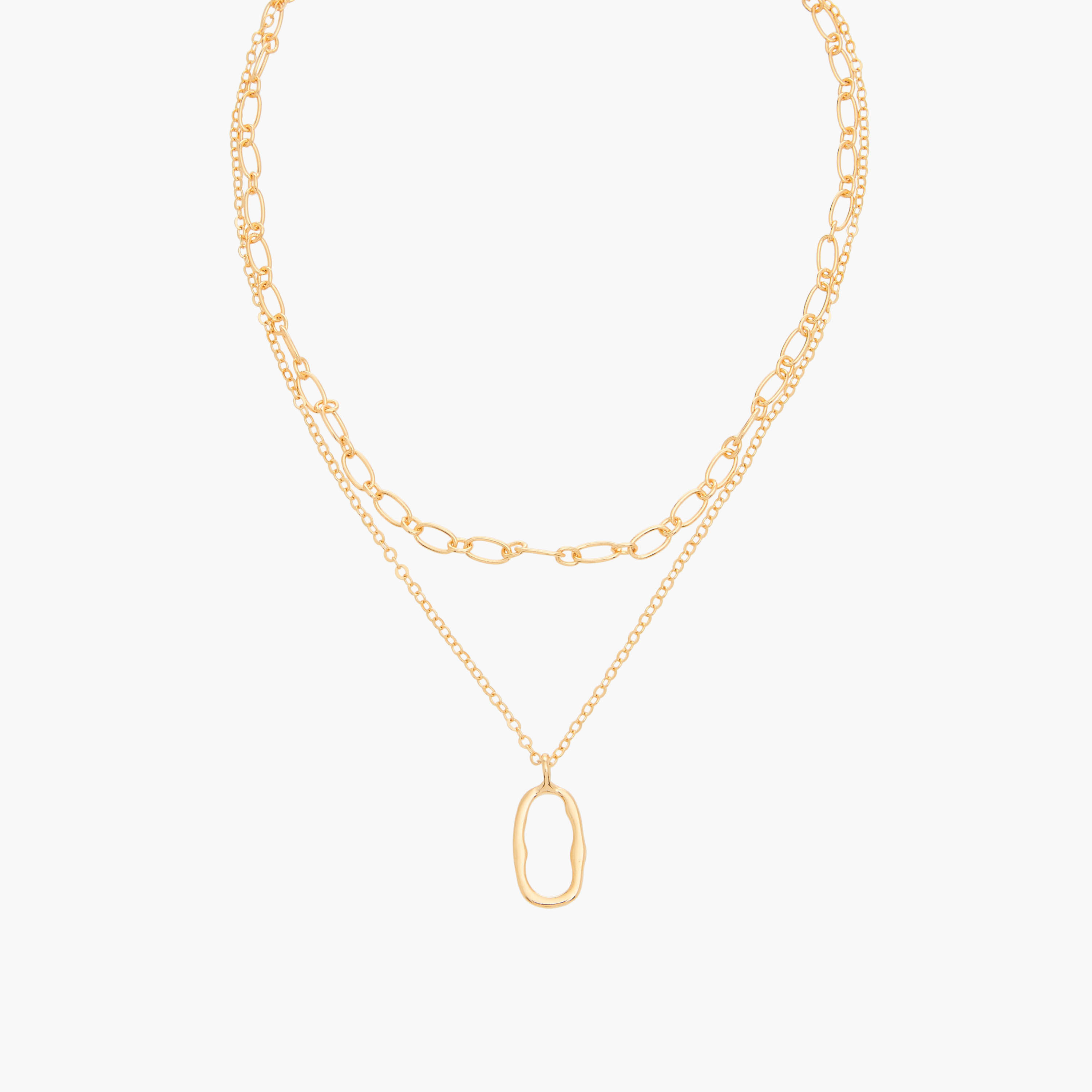 عقد طبقات بدلاية ميتاليك وقفل إغلاق-women-watchesandjewellery-jewellery-necklacesandpendants-image-2