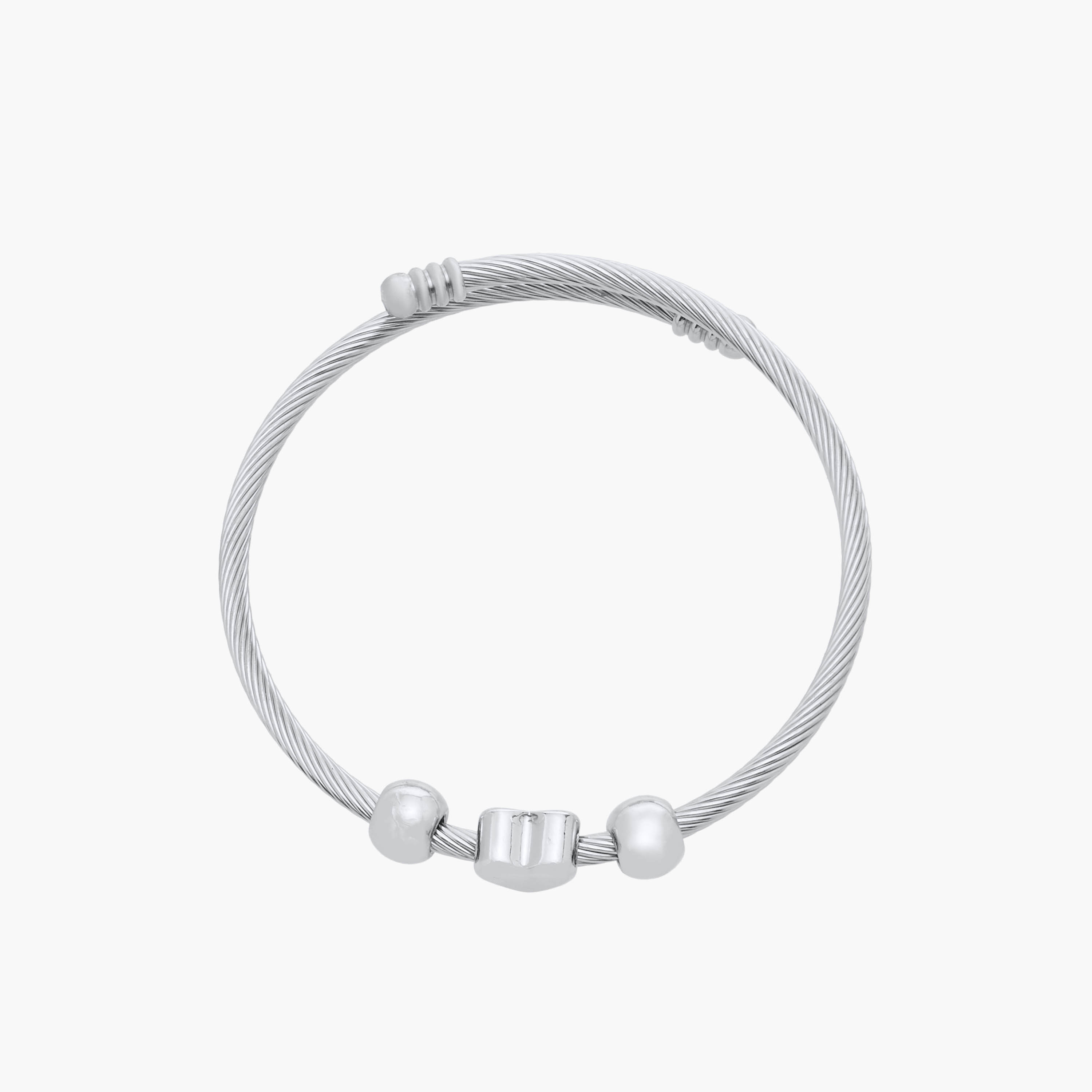 Heart Charm Twisted Cuff Bracelet-women-watchesandjewellery-jewellery-banglesandbracelets-image-2