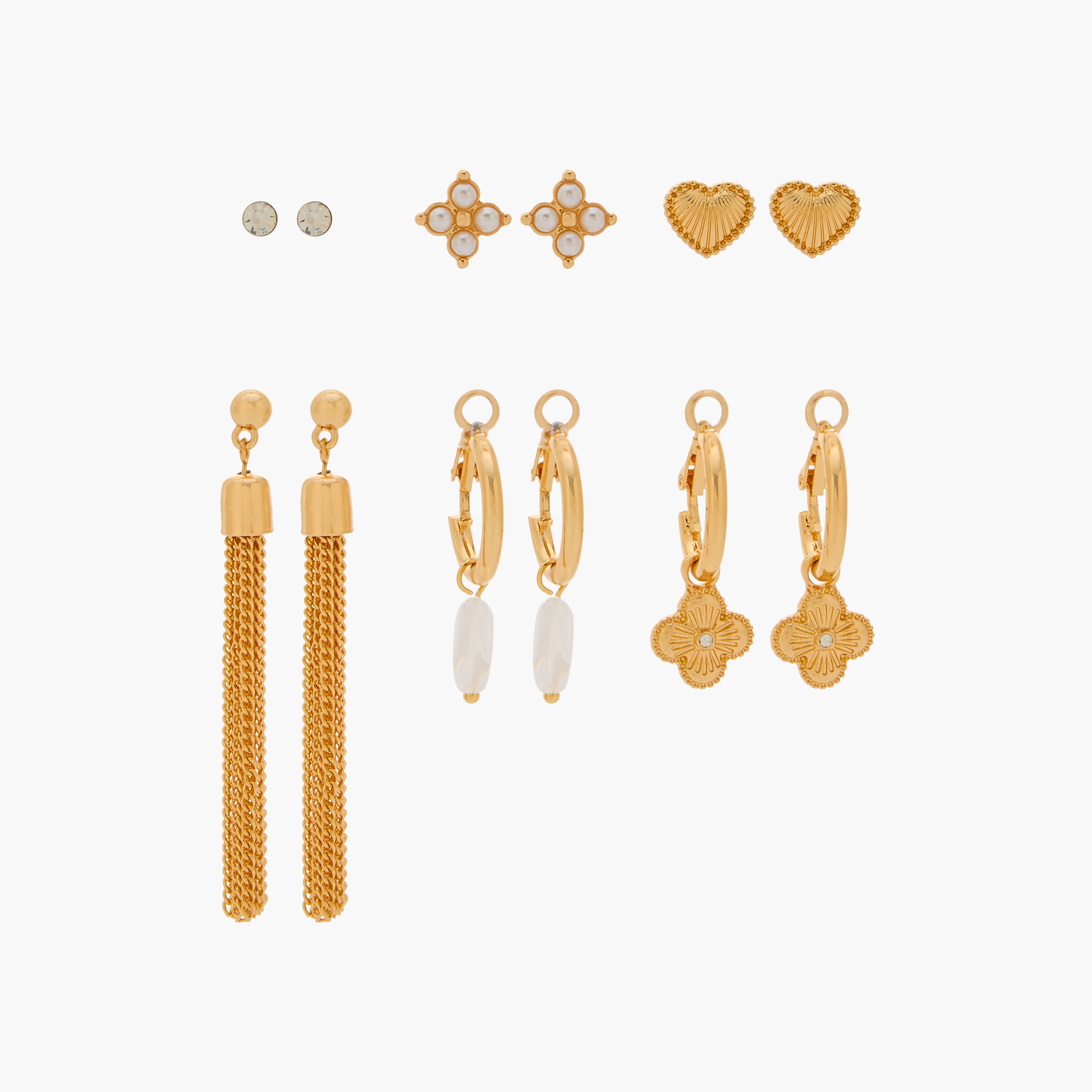 Assorted Earrings - Set of 6-women-watchesandjewellery-jewellery-earrings-image-1