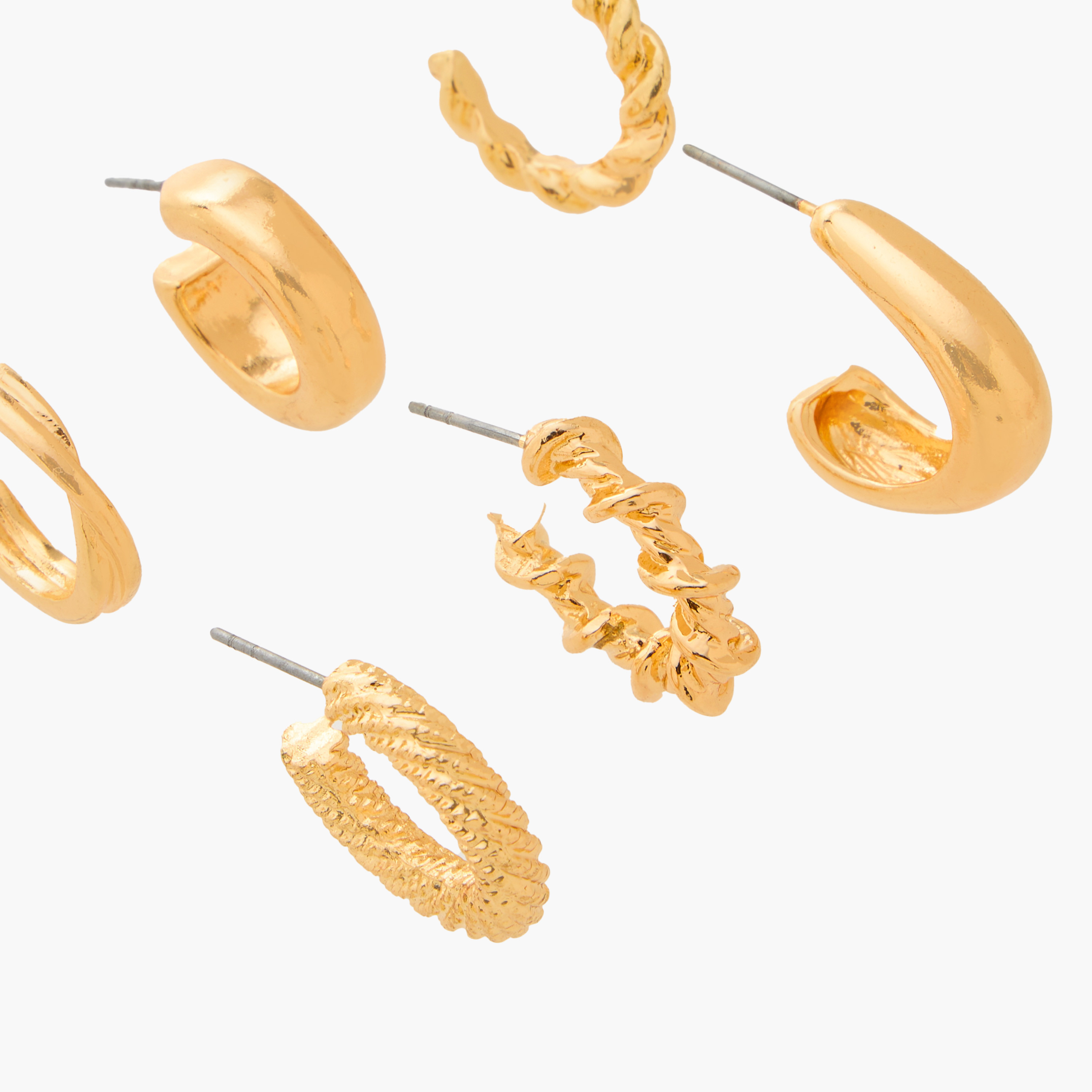Assorted Hoop Earrings with Pushback Closure - Set of 6-women-watchesandjewellery-jewellery-earrings-image-3