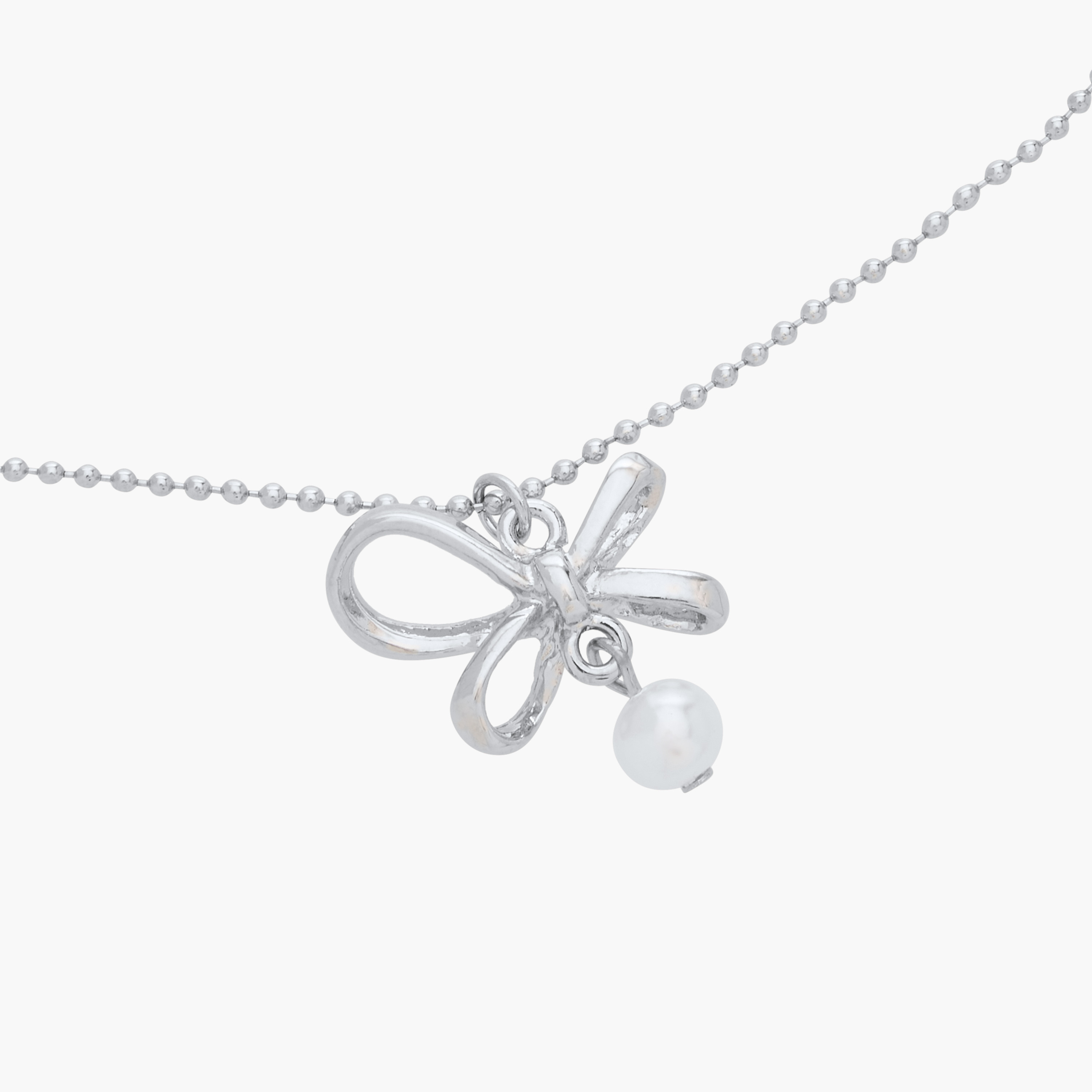 Bow Pendant Necklace with Lobster Clasp Closure-women-watchesandjewellery-jewellery-necklacesandpendants-image-3