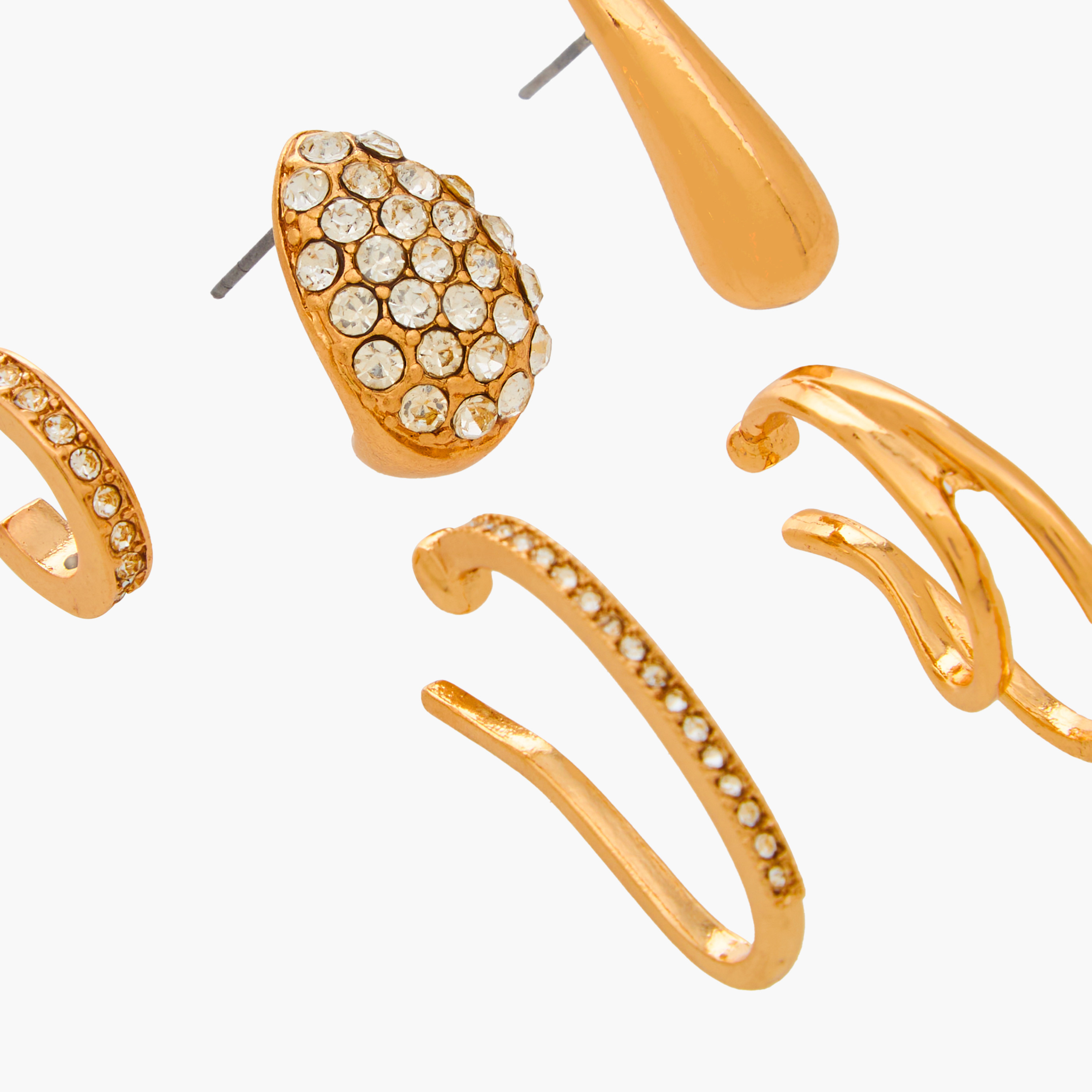 Assorted Earrings with Pushback Closure - Set of 5-women-watchesandjewellery-jewellery-earrings-image-5
