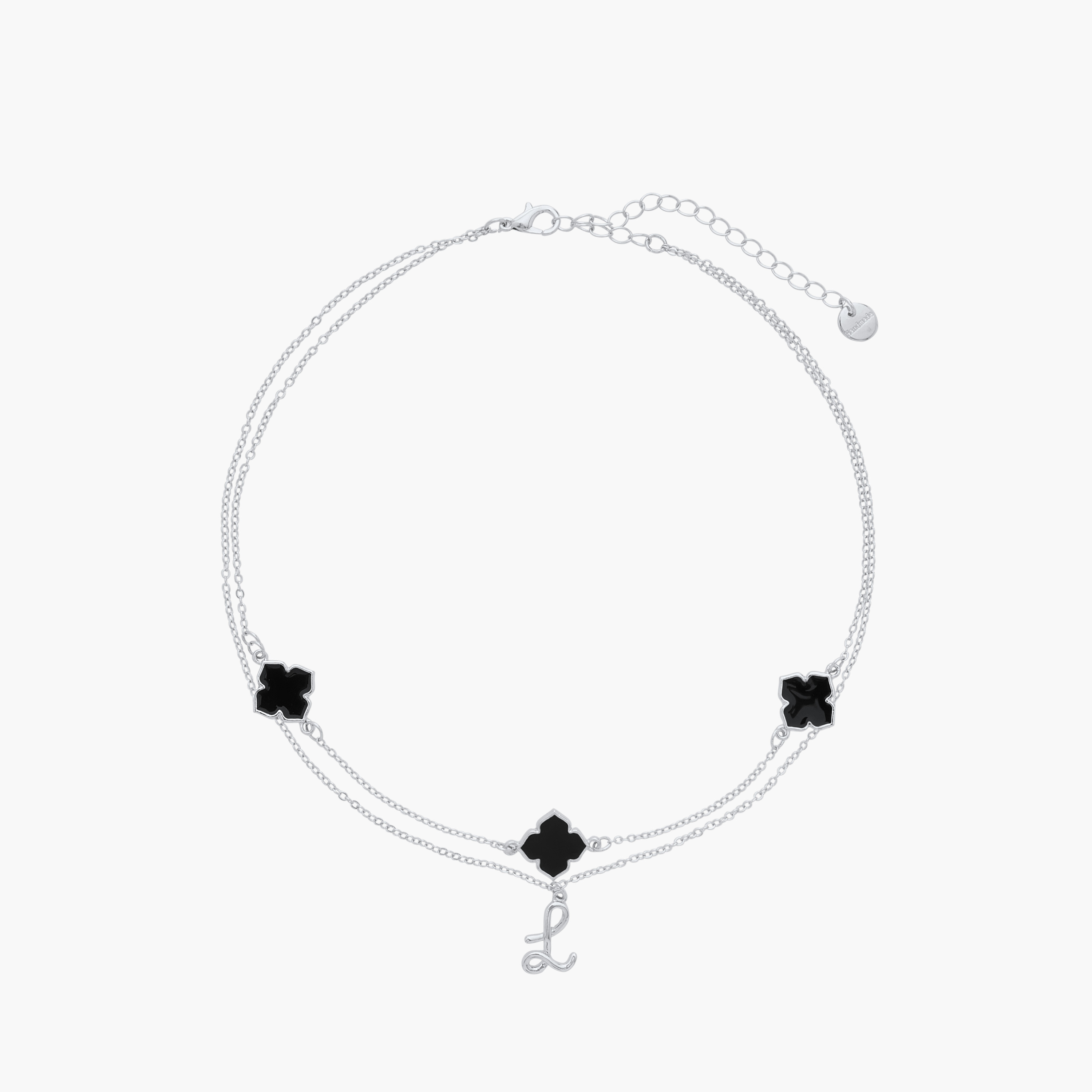 Alphabet Pendant Layered Necklace with Lobster Clasp Closure-women-watchesandjewellery-jewellery-necklacesandpendants-image-1