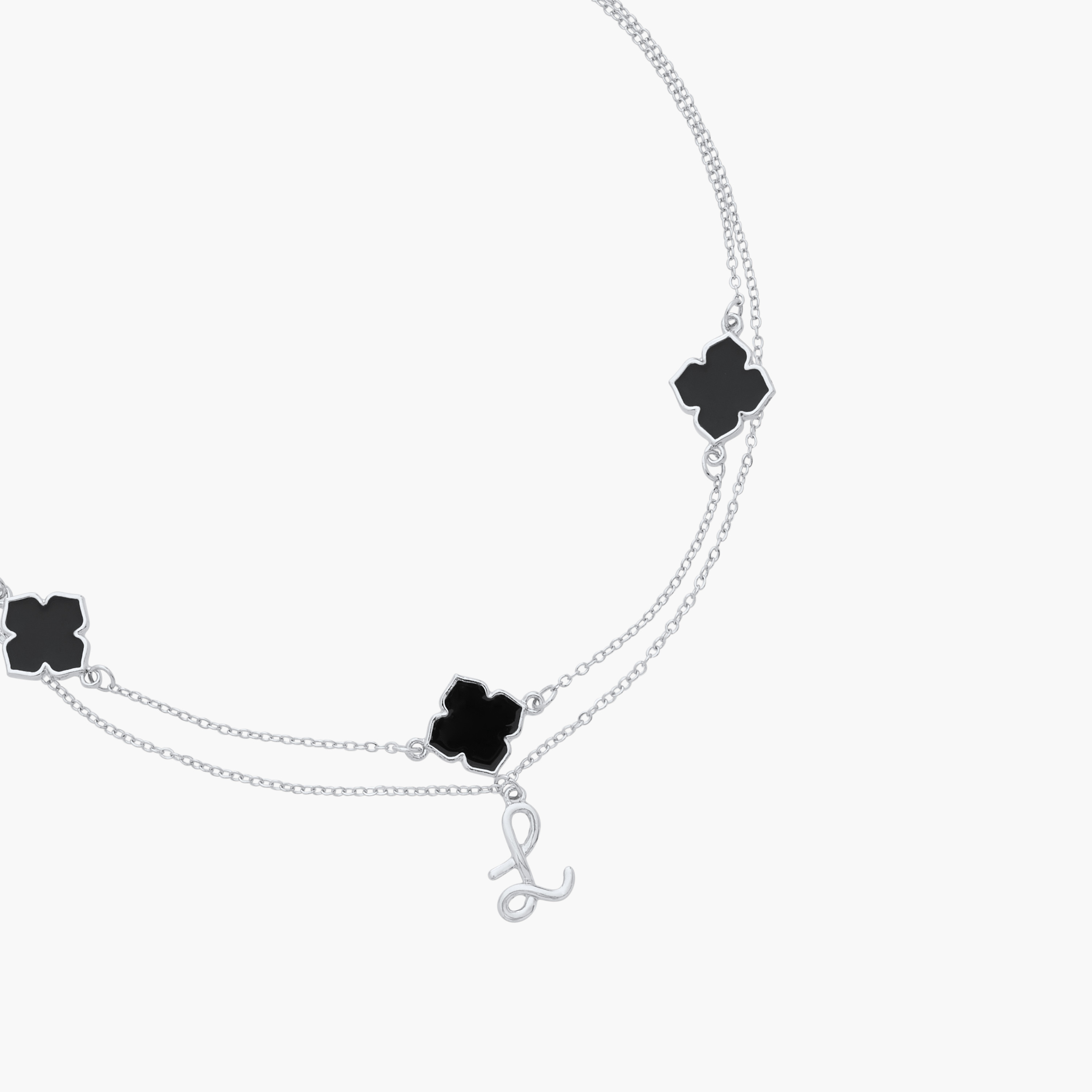 Alphabet Pendant Layered Necklace with Lobster Clasp Closure-women-watchesandjewellery-jewellery-necklacesandpendants-image-2