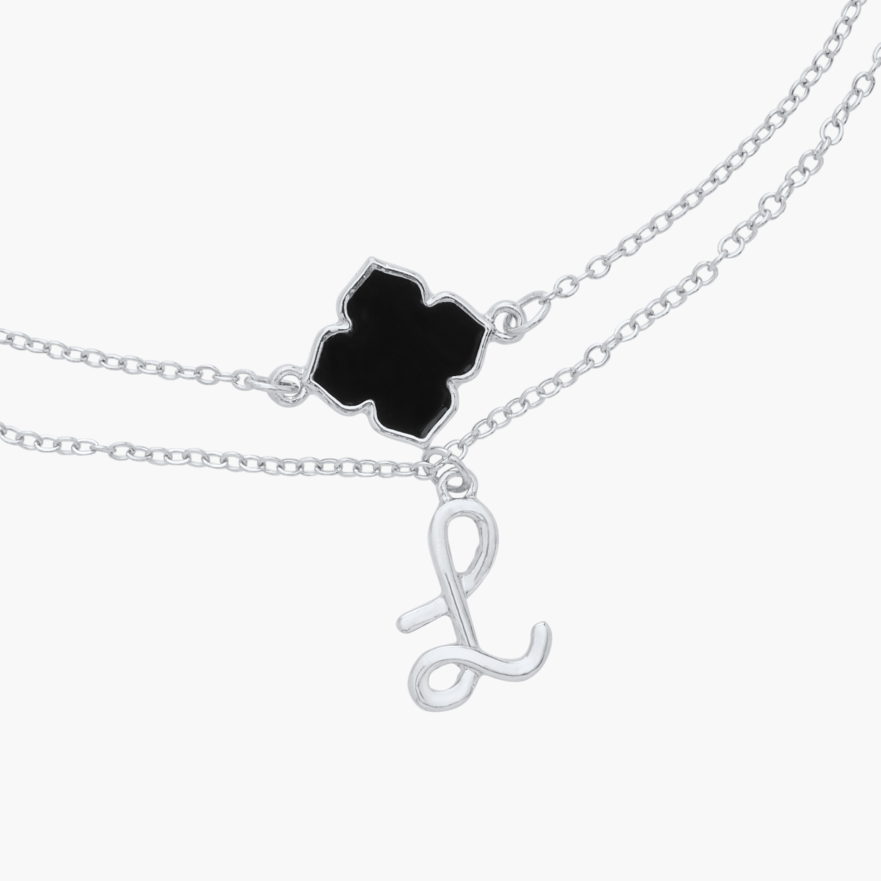 Alphabet Pendant Layered Necklace with Lobster Clasp Closure-women-watchesandjewellery-jewellery-necklacesandpendants-image-3