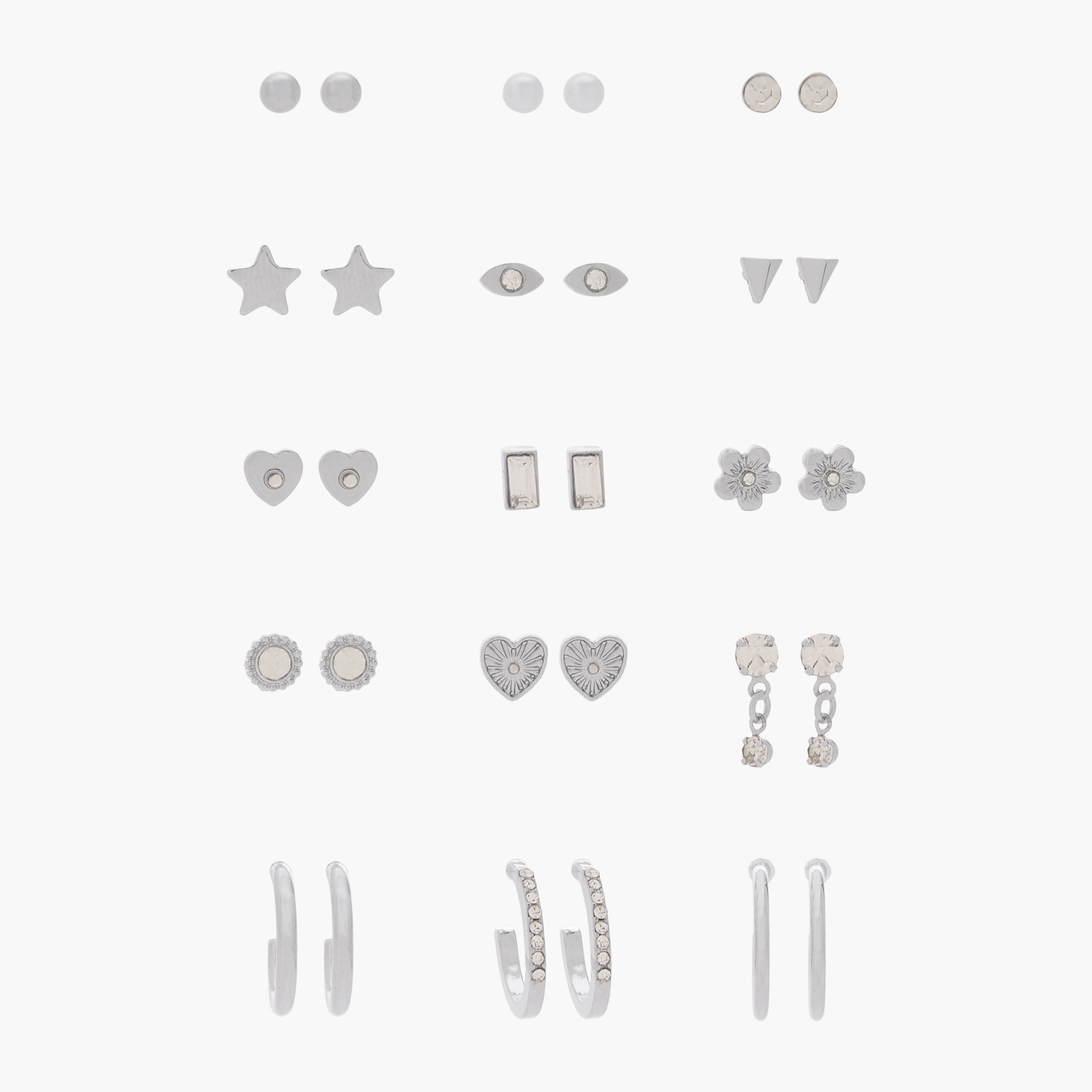 Assorted Earrings with Pushback Closure - Set of 15-women-watchesandjewellery-jewellery-earrings-image-1