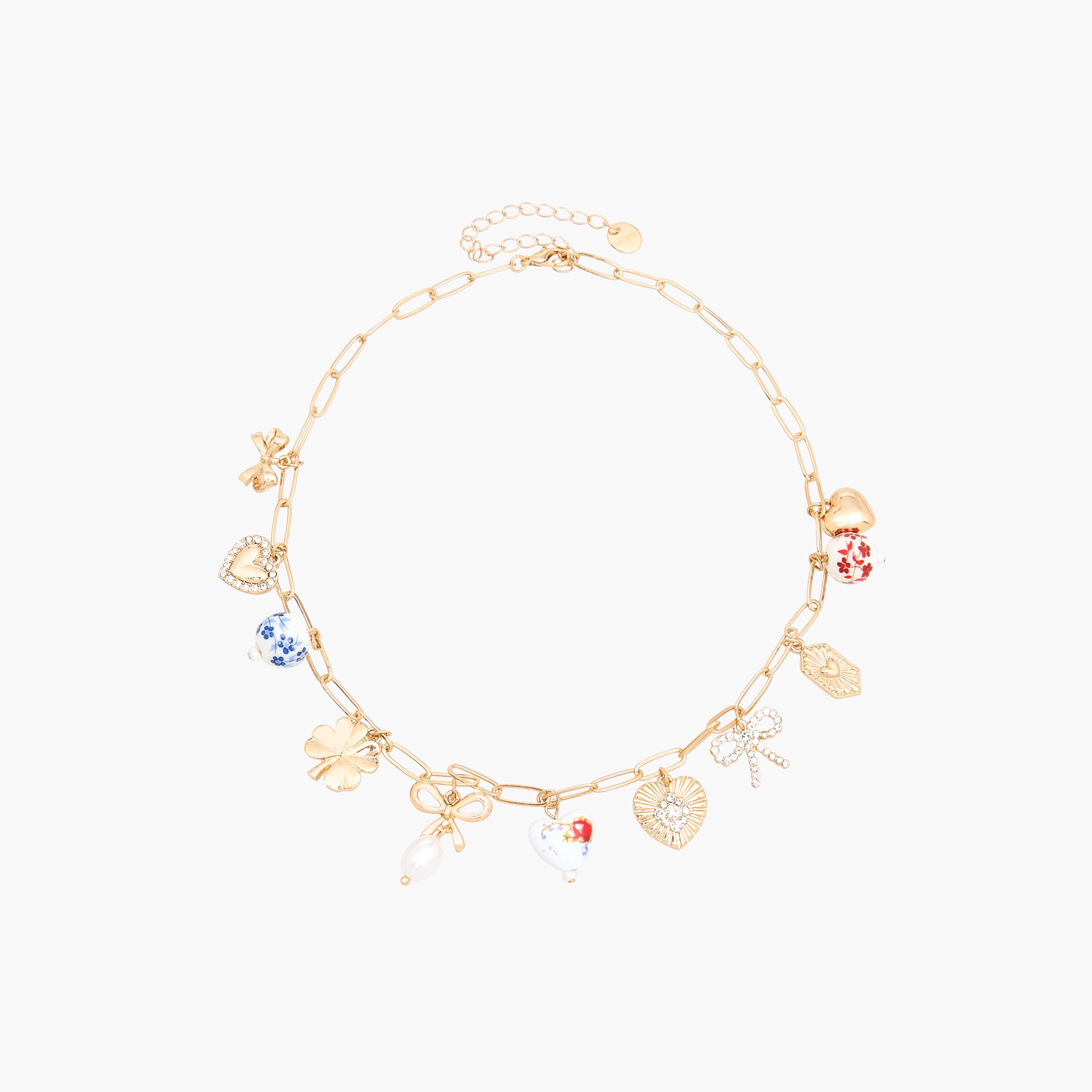 Pearl and Charm Necklace with Lobster Clasp Closure - Set of 2-women-watchesandjewellery-jewellery-necklacesandpendants-image-3
