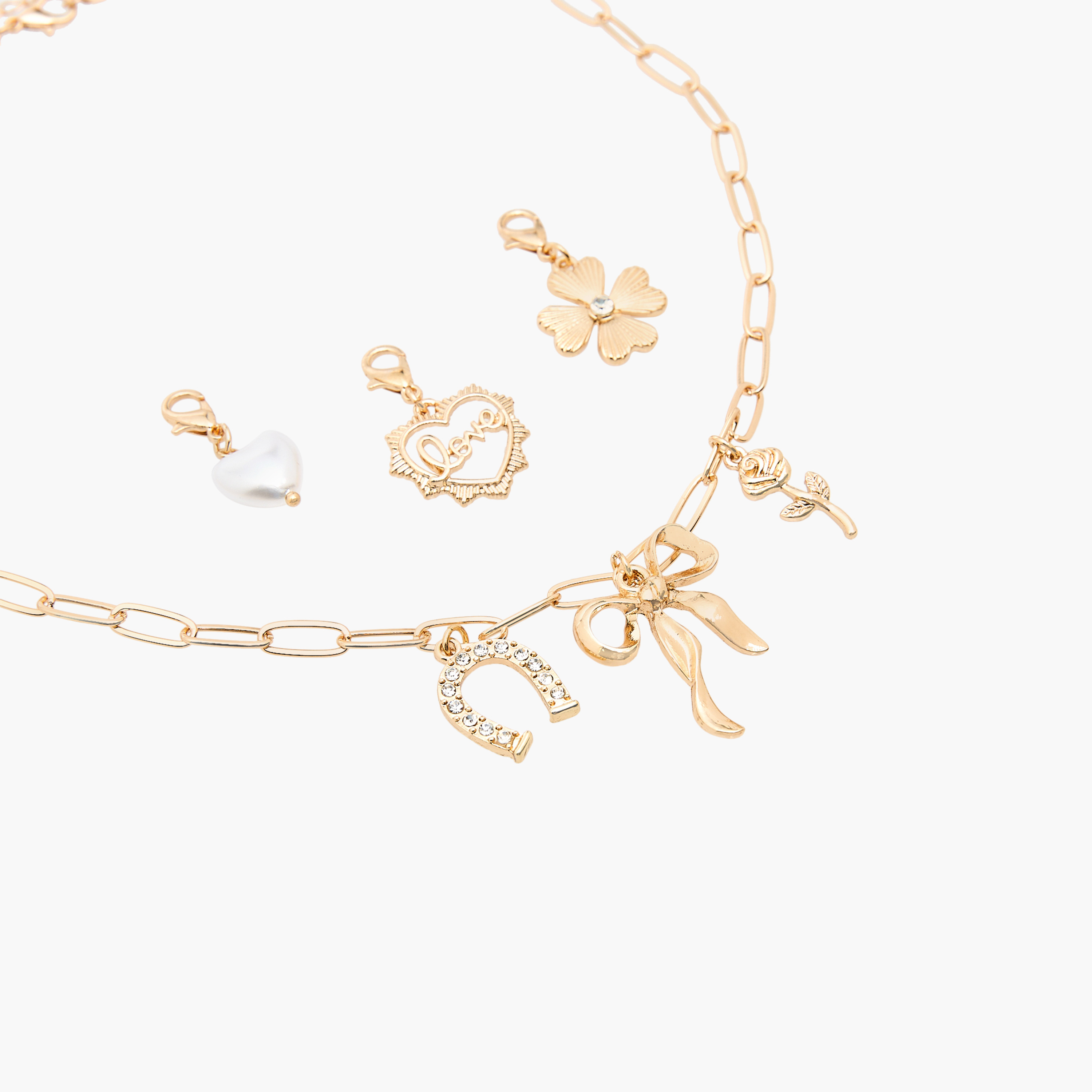 Embellished Necklace with Lobster Clasp and 3 Charms-women-watchesandjewellery-jewellery-necklacesandpendants-image-3