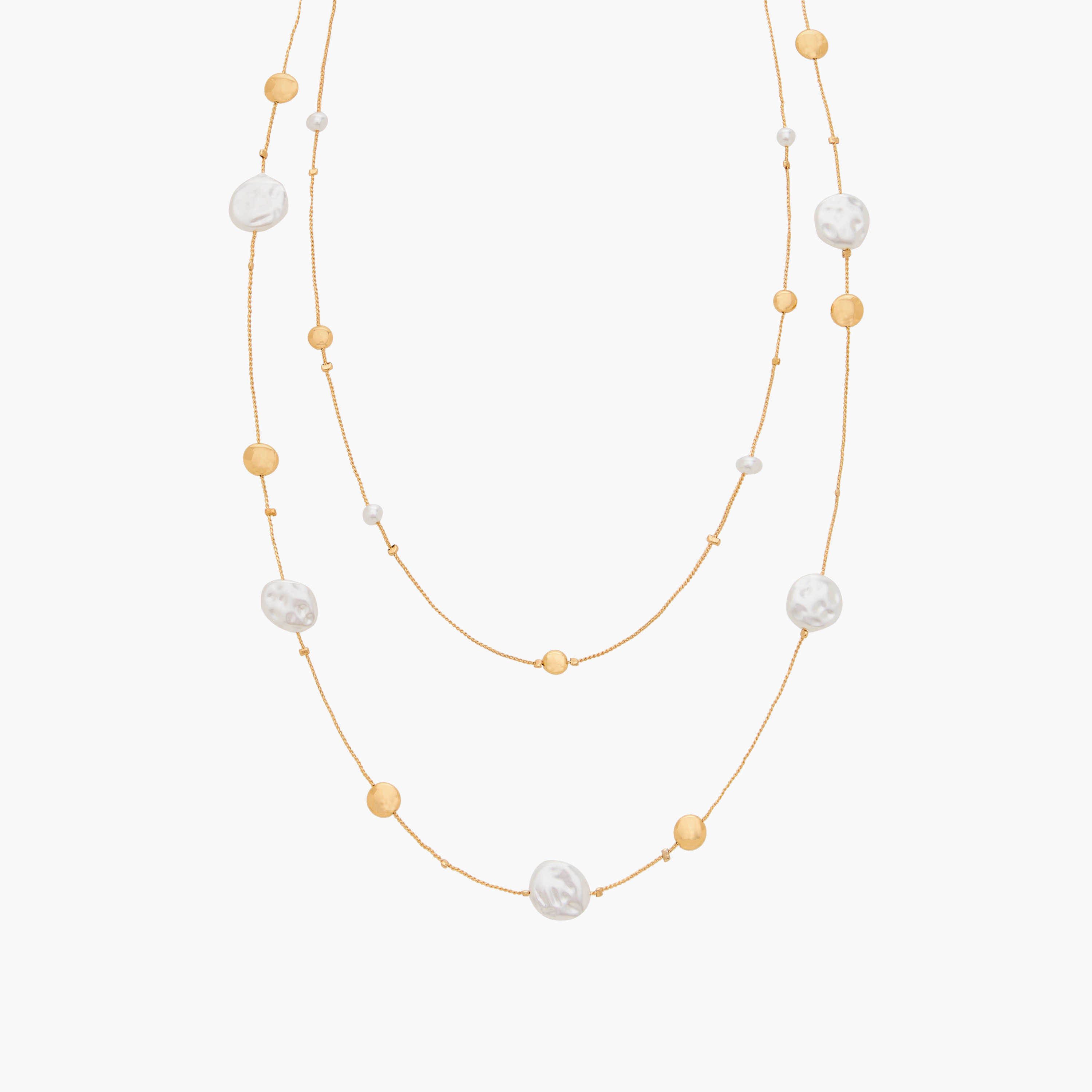 عقد طبقات مزين باللؤلؤ بمشبك إغلاق-women-watchesandjewellery-jewellery-necklacesandpendants-image-1