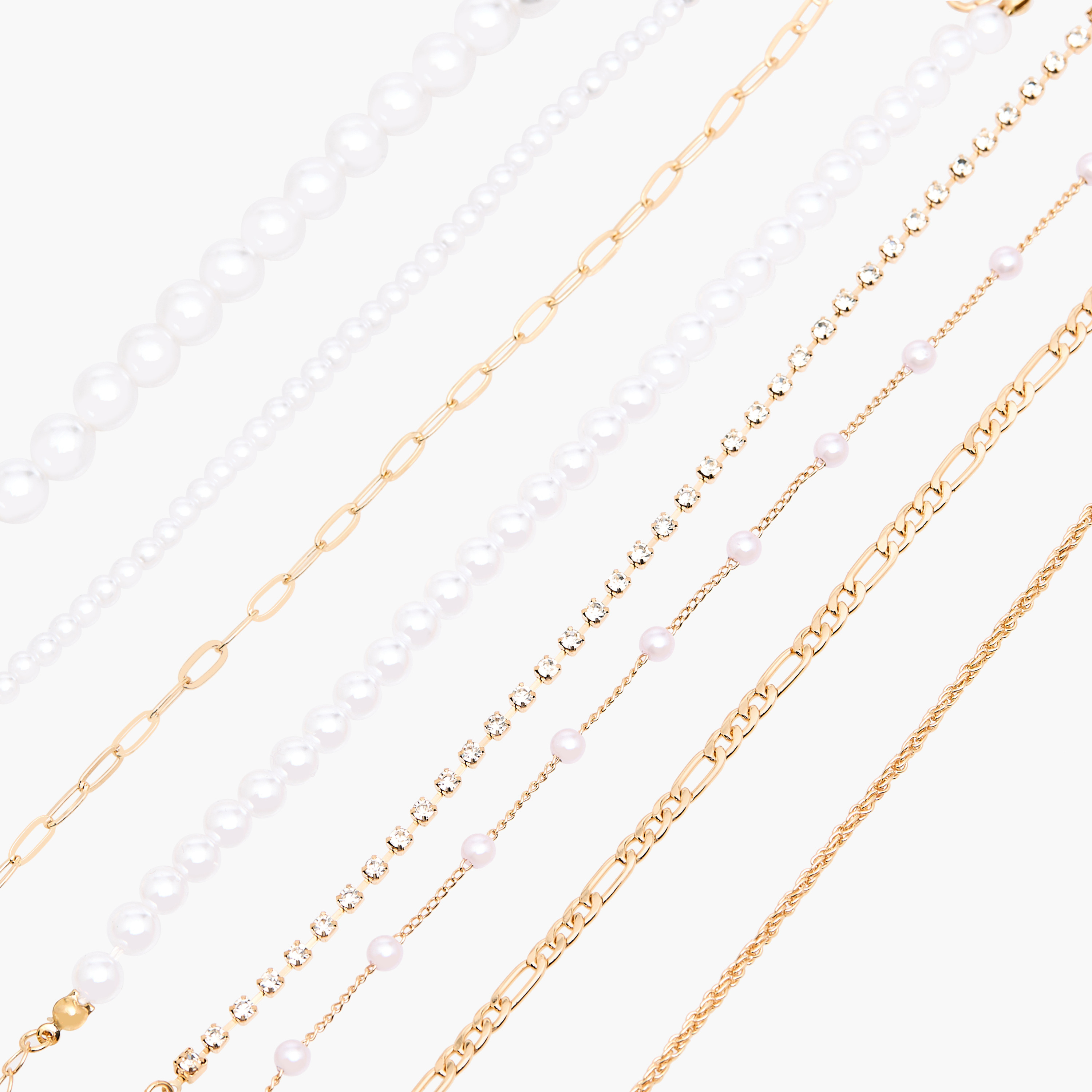 أساور ميتاليك بمشبك إغلاق - طقم من 8 قطع-women-watchesandjewellery-jewellery-banglesandbracelets-image-19
