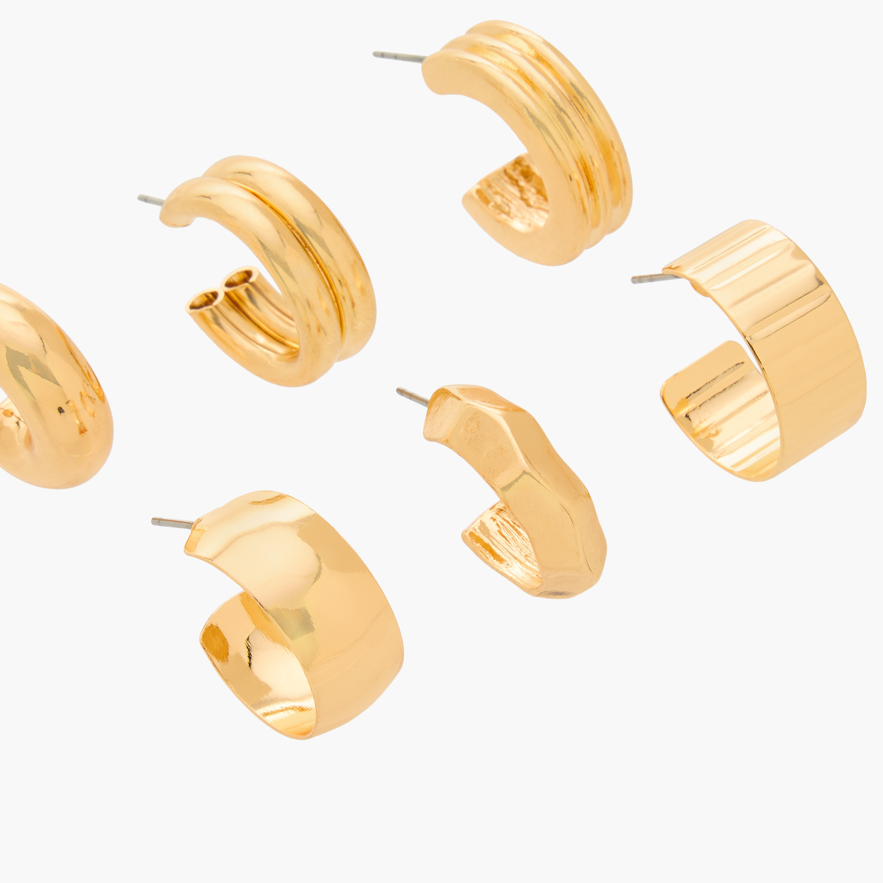 Assorted Hoop Earrings with Pushback Closure - Set of 6-women-watchesandjewellery-jewellery-earrings-image-3