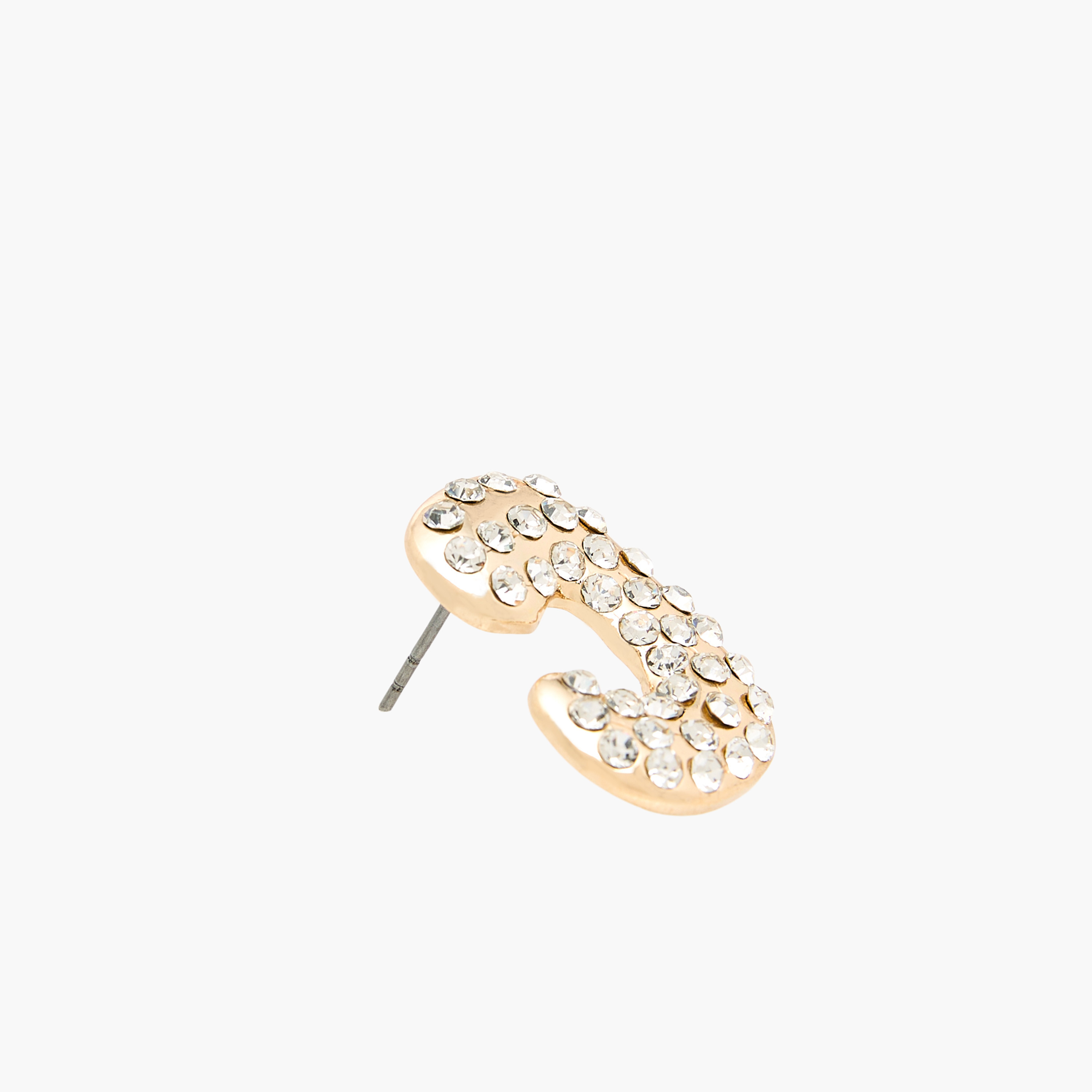 Metallic Earrings with Pushback Closure - Set of 2-women-watchesandjewellery-jewellery-earrings-image-2