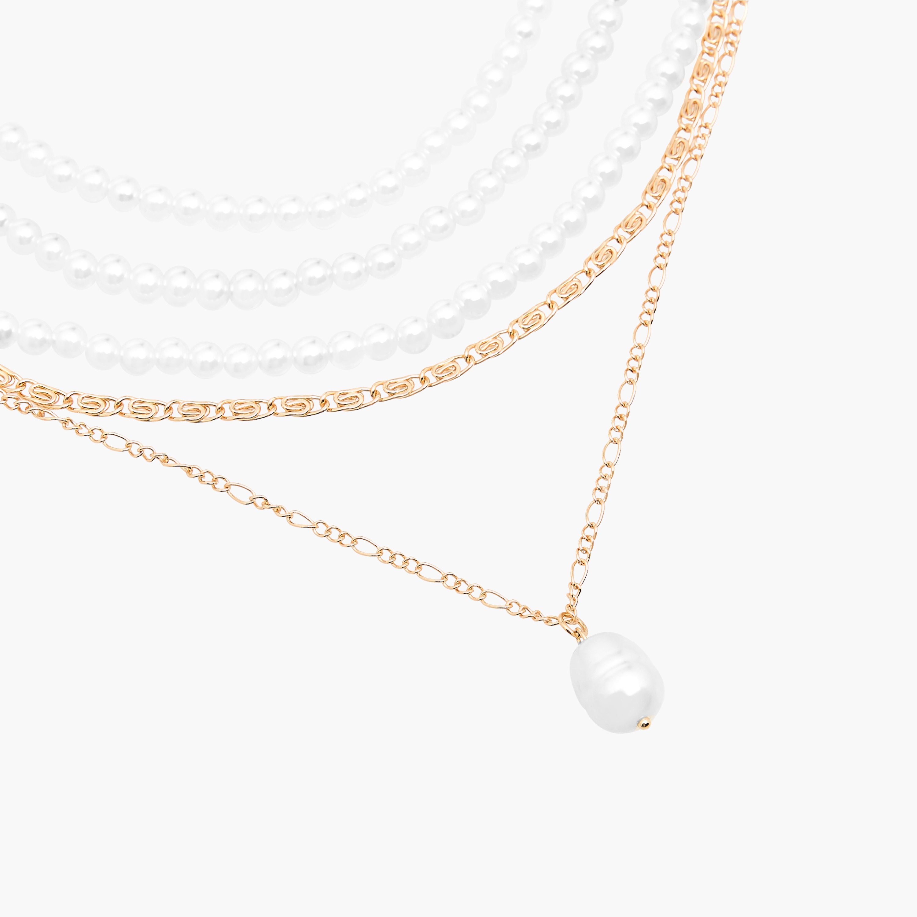Metallic Necklace with Lobster Clasp Closure - Set of 5-women-watchesandjewellery-jewellery-necklacesandpendants-image-6