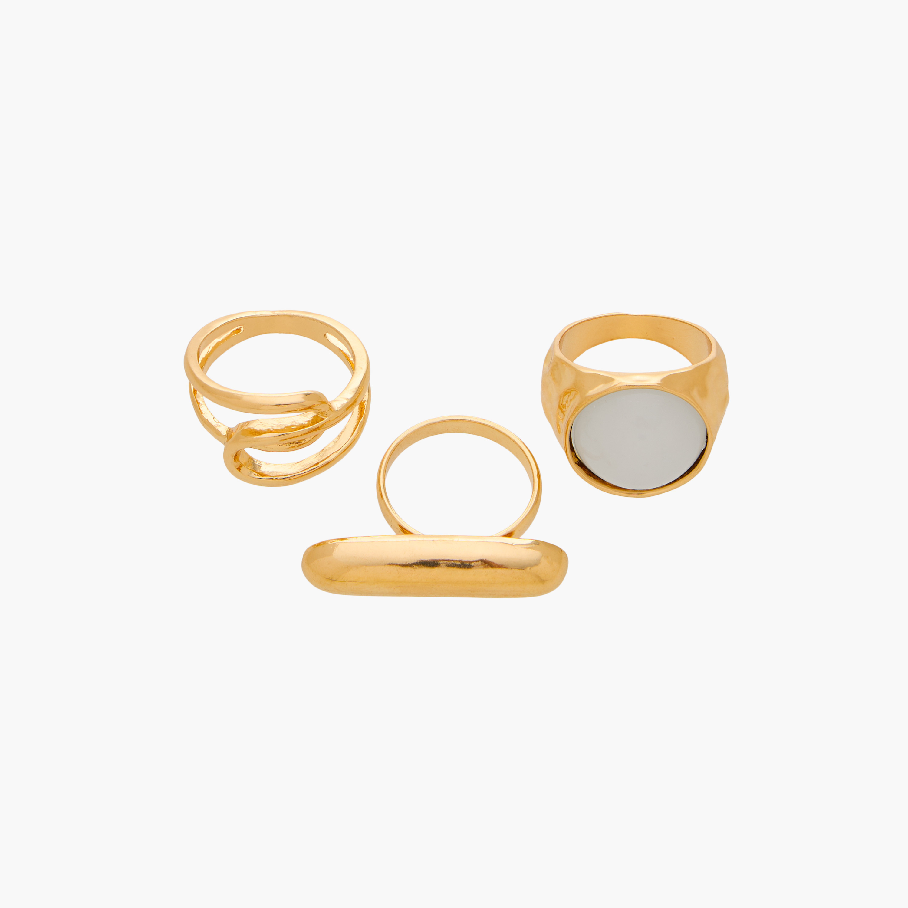 طقم خواتم متنوع من 3 قطع - L-XL-women-watchesandjewellery-jewellery-rings-image-1