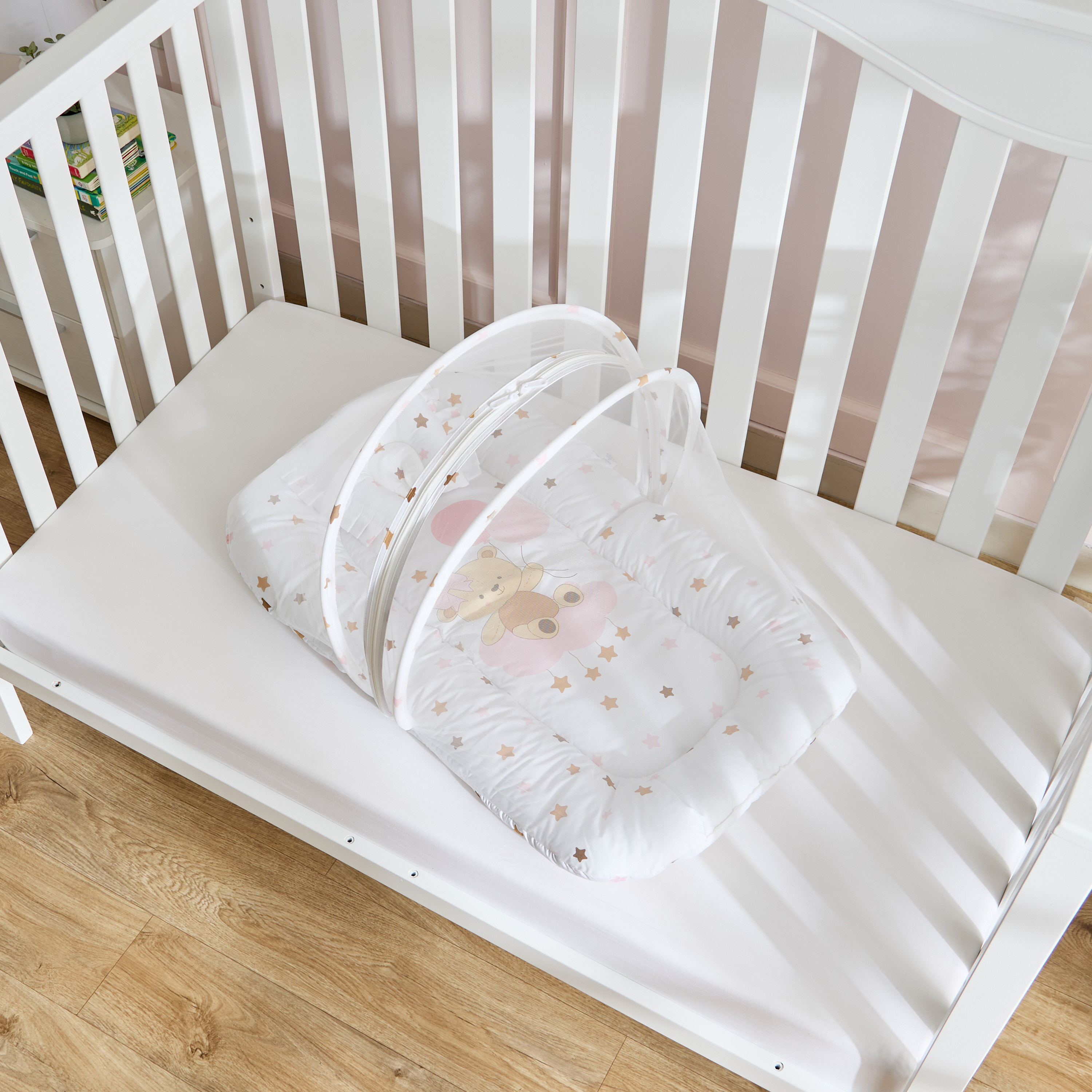 Juniors Baby Bed with Net-baby-nursery-blanketsandswaddles-swaddlesandsleepingbags-image-1