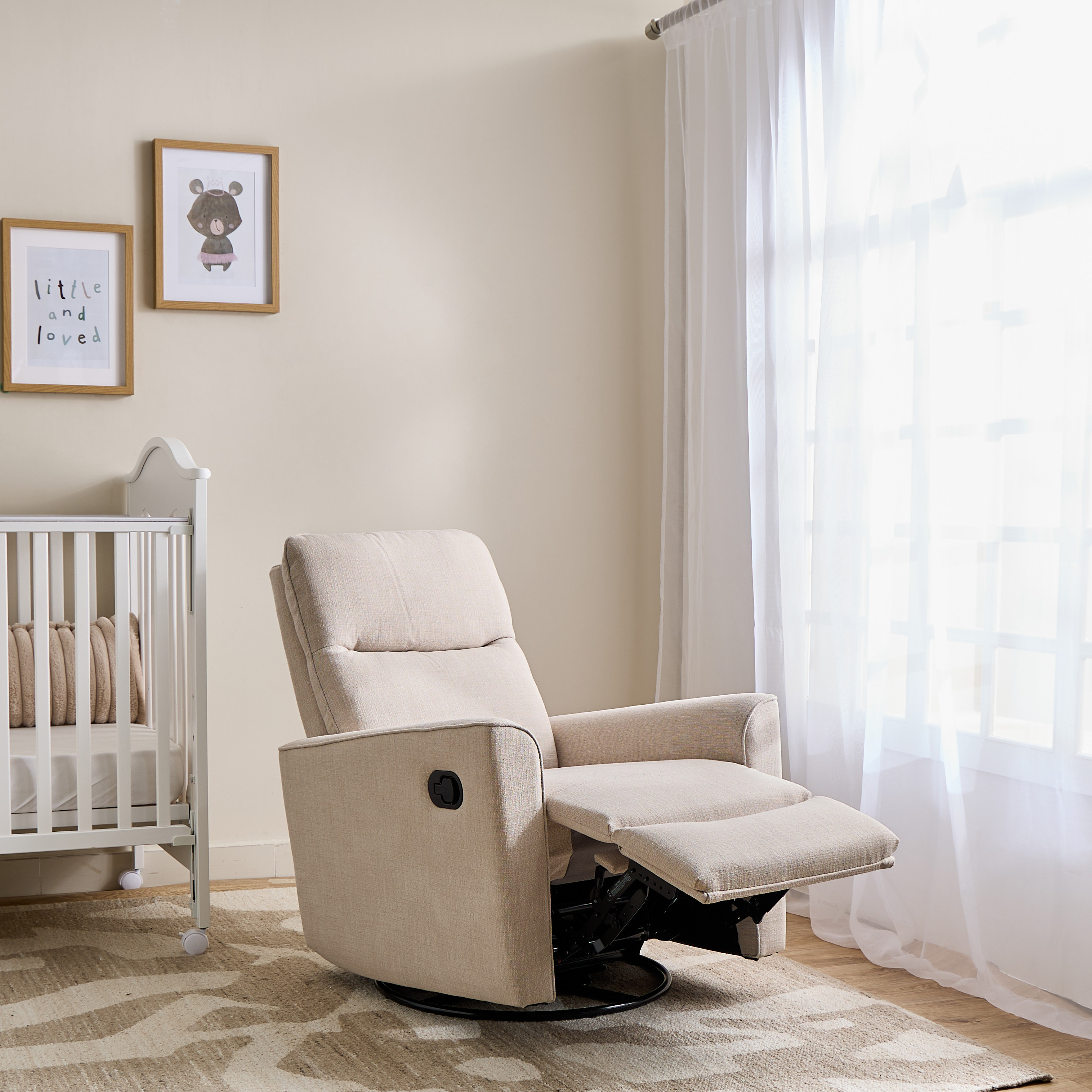 Giggles Felix Nursery Recliner with Swivel Motion-baby-nursery-furniture-rockingchairs-image-2