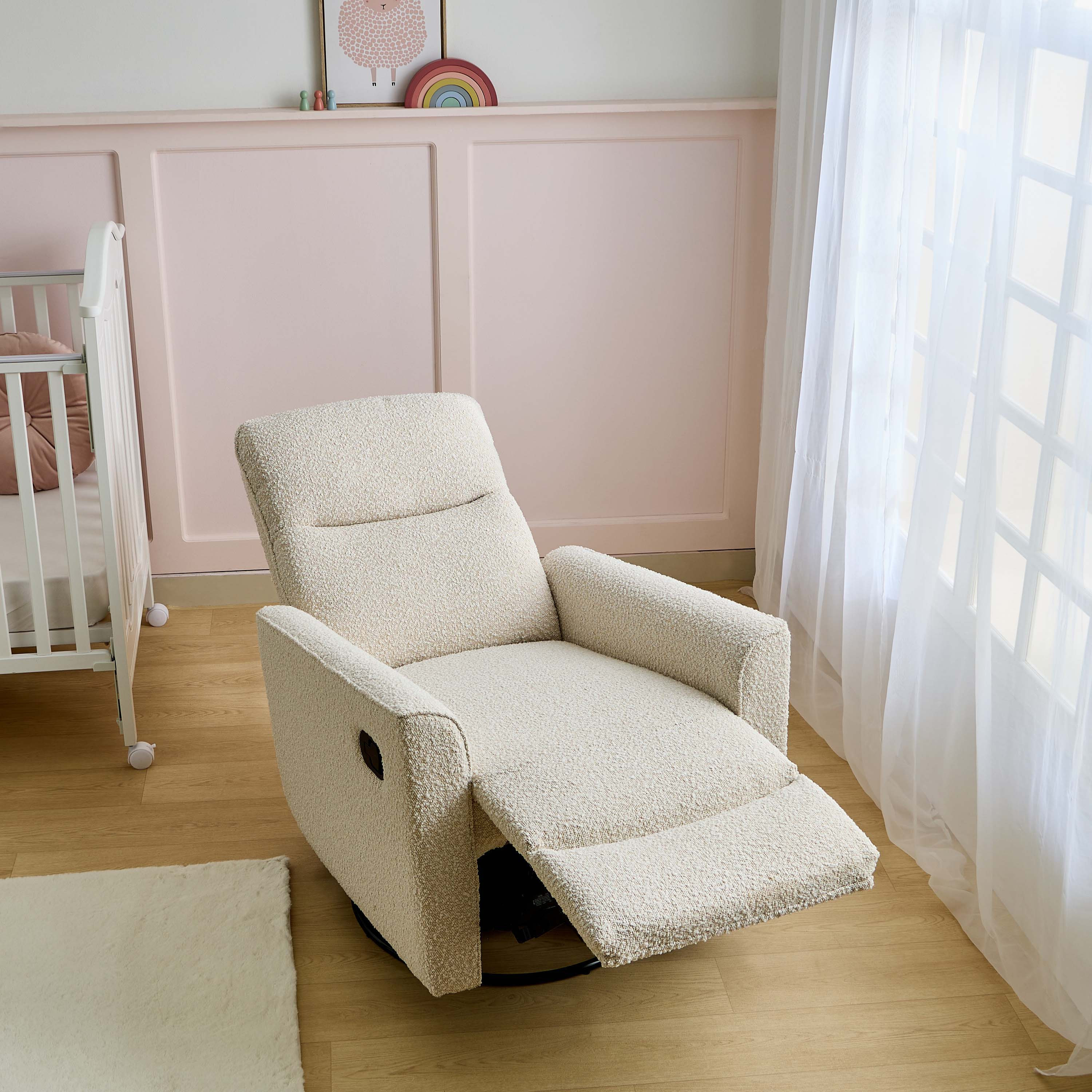Giggles Felix Nursery Recliner with Swivel Motion-baby-nursery-furniture-rockingchairs-image-4