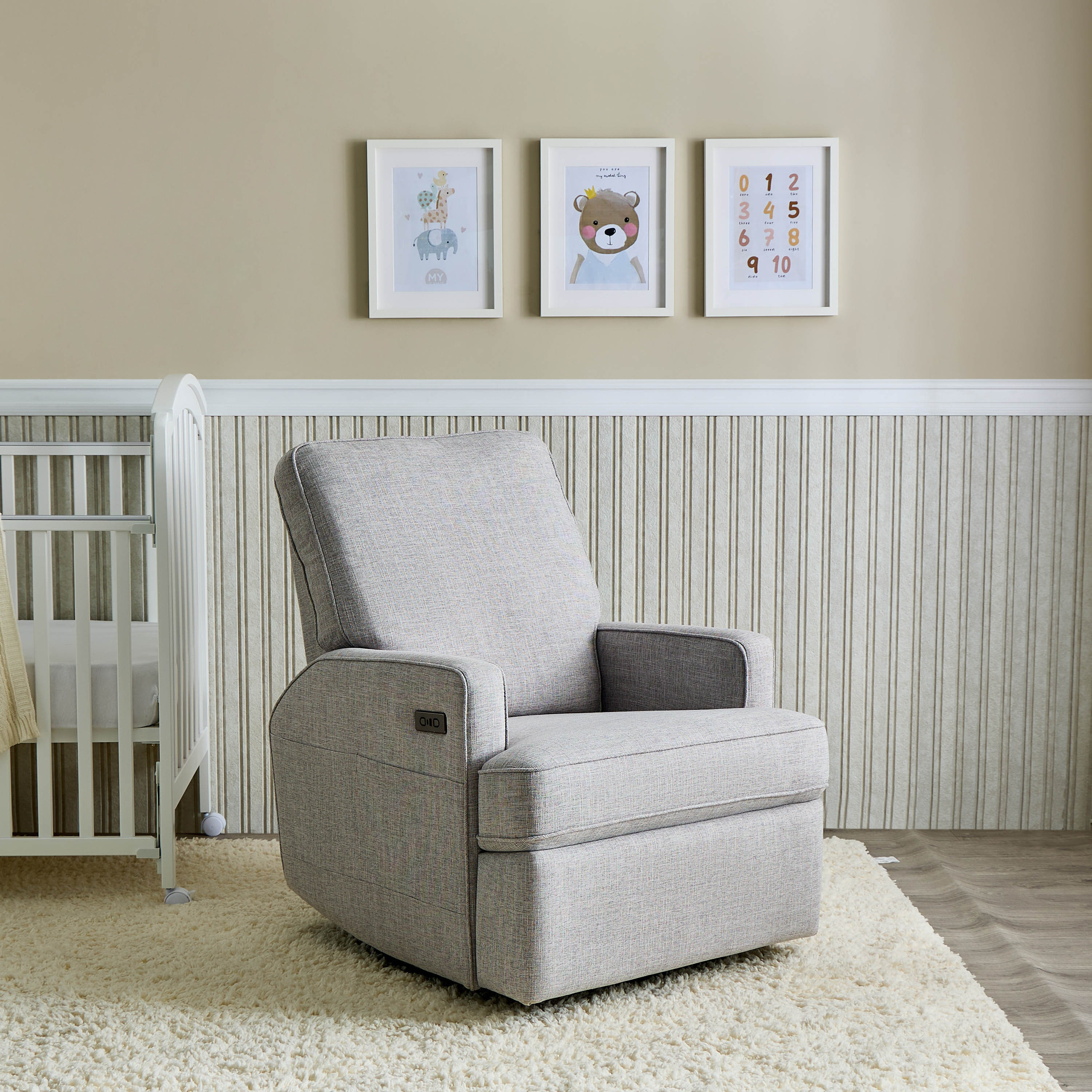 Giggles Quinn Nursery Electric Recliner with USB Ports-baby-nursery-furniture-rockingchairs-image-1