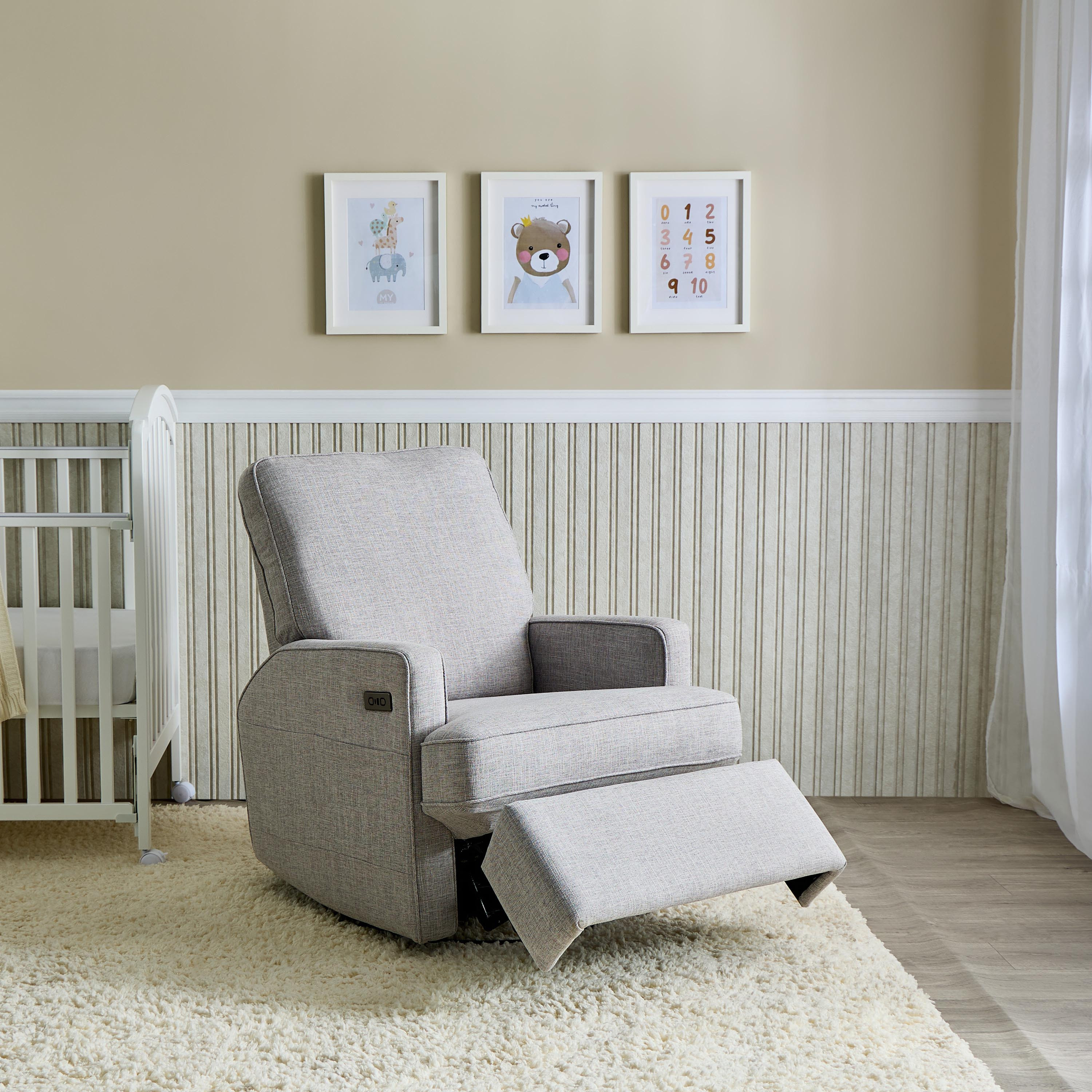 Giggles Quinn Nursery Electric Recliner with USB Ports-baby-nursery-furniture-rockingchairs-image-2