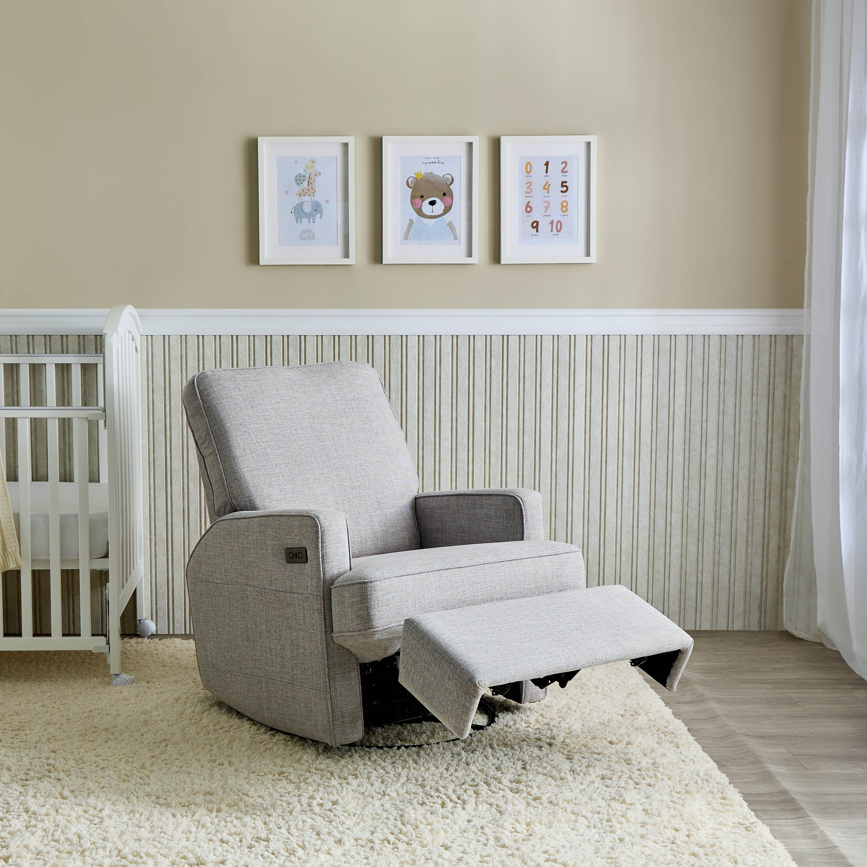 Giggles Quinn Nursery Electric Recliner with USB Ports-baby-nursery-furniture-rockingchairs-image-3