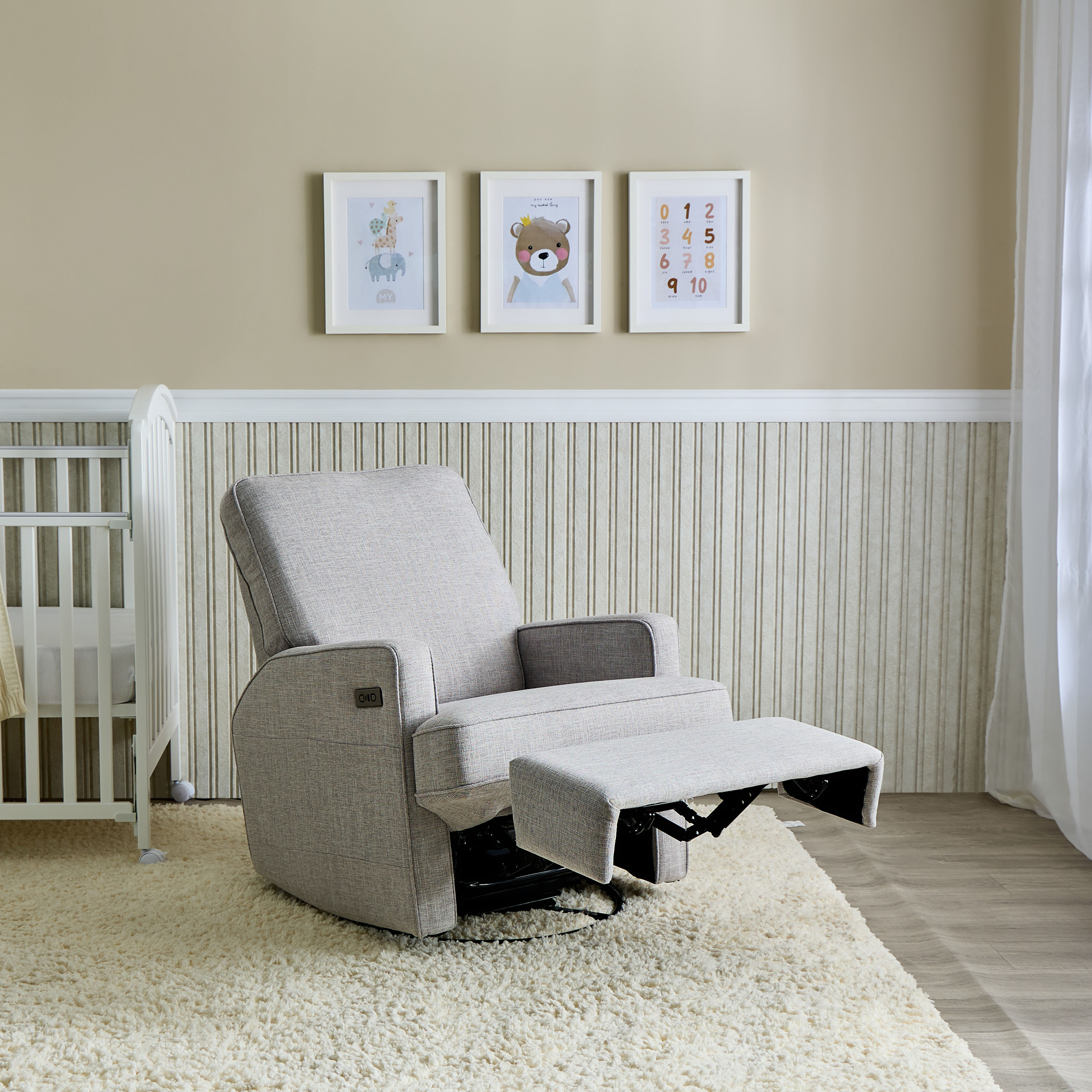 Giggles Quinn Nursery Electric Recliner with USB Ports-baby-nursery-furniture-rockingchairs-image-4